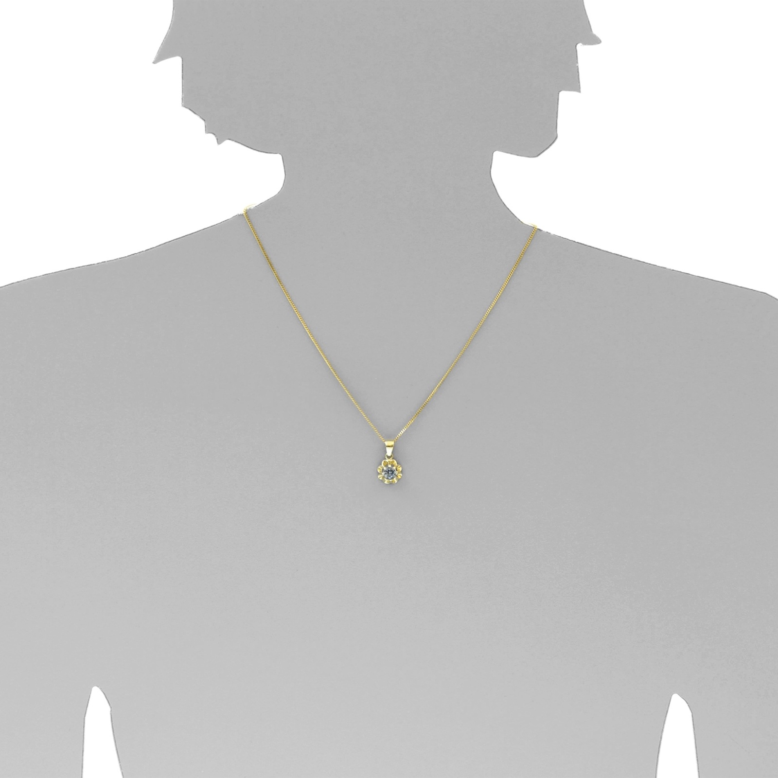 OSTSEE-SCHMUCK Chaîne avec pendentif »Ostsee-Schmuck Kette mit Anhänger Pia 6 mm«