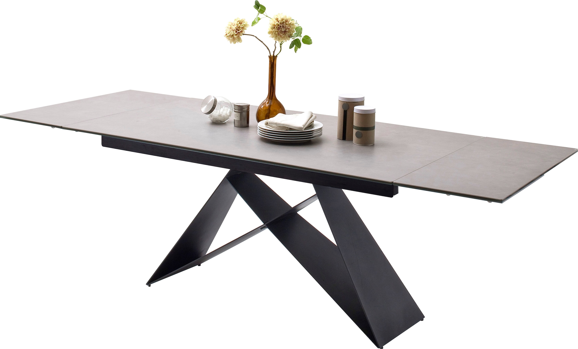 MCA furniture Esstisch »Kobe« Esstisch Glas-Keramik mit Stirnauszug