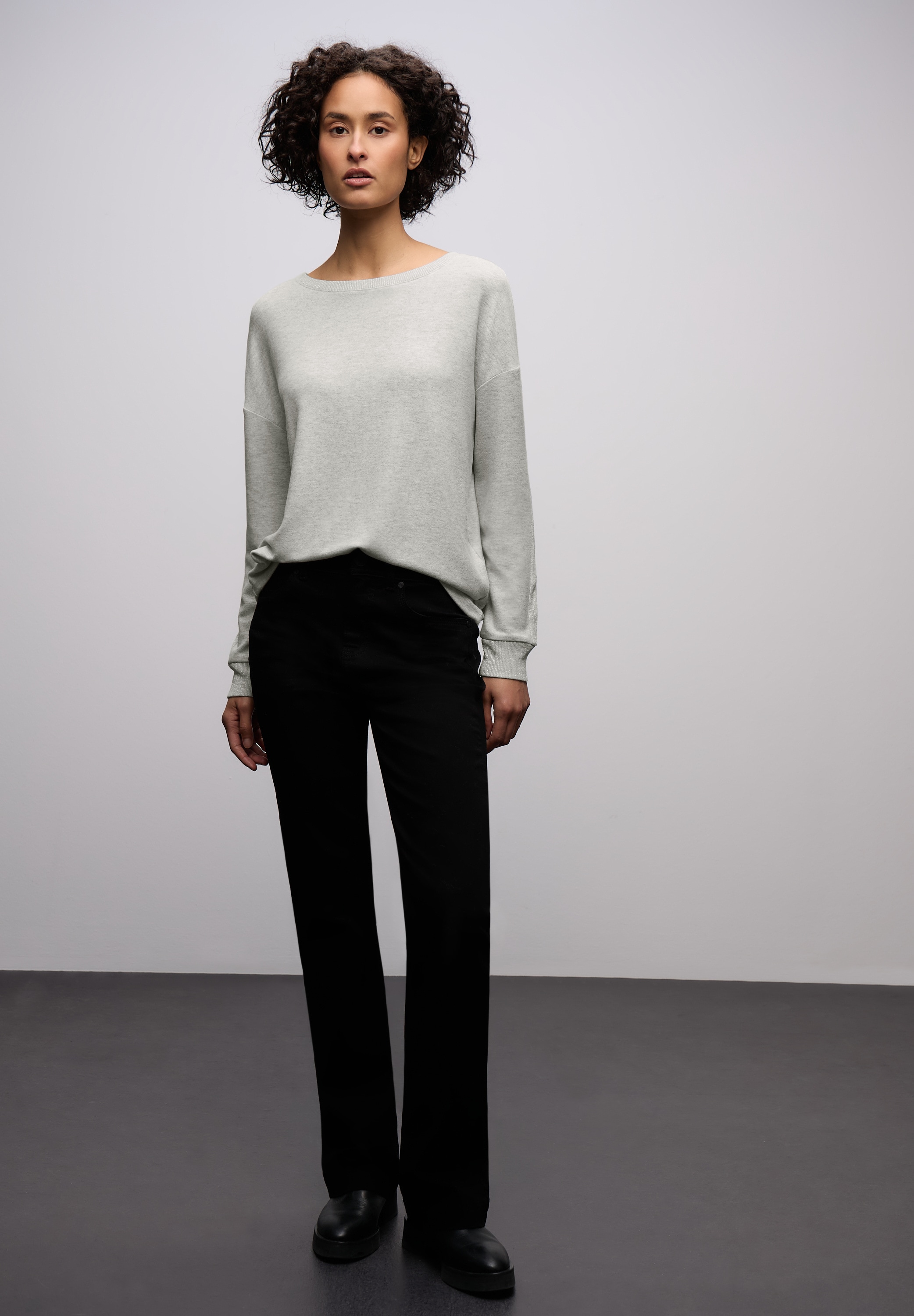 STREET ONE T-shirt à manches longues mit Glitzerdetails