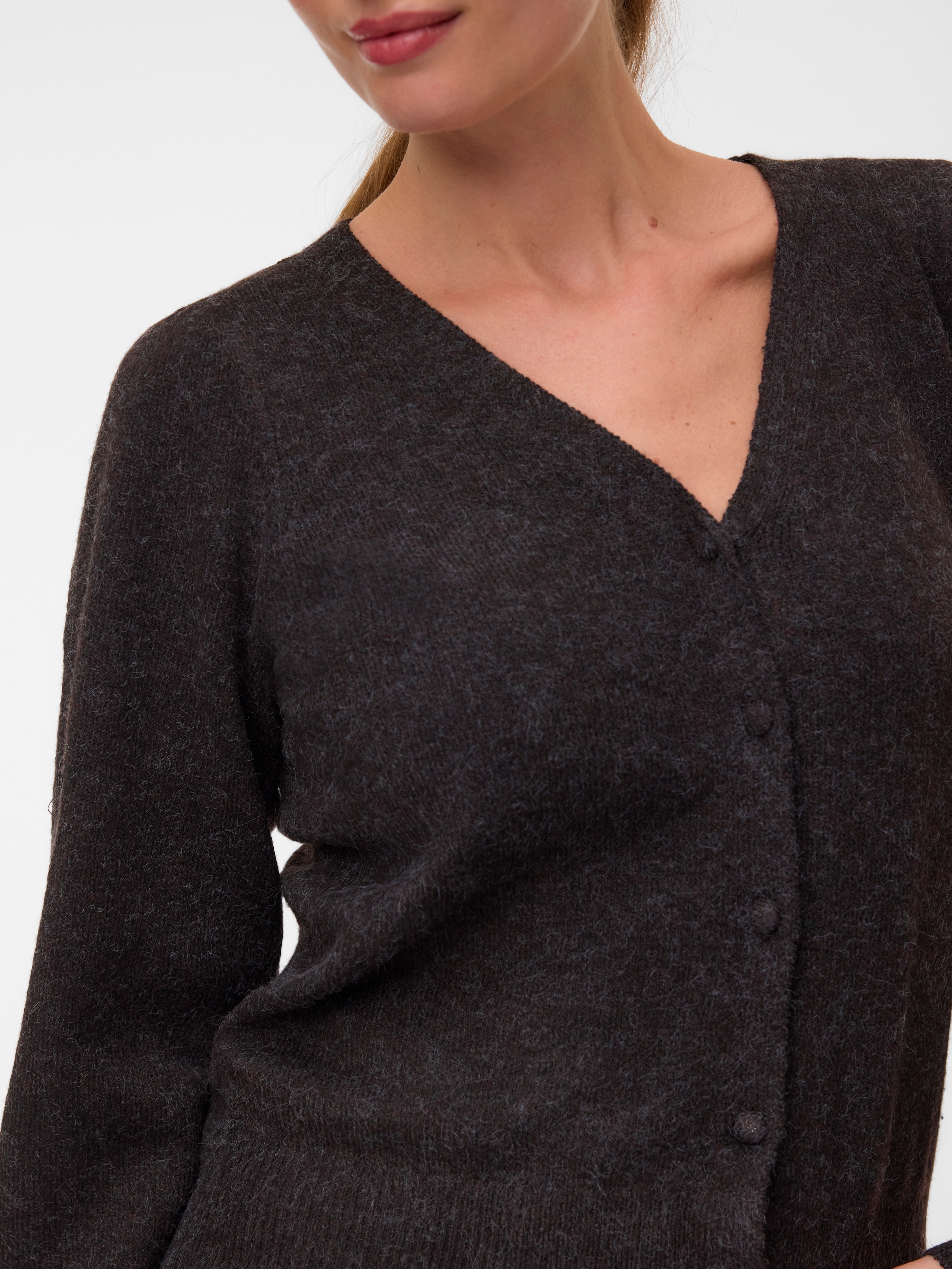 Vero Moda Strickjacke »VMDOFFY LS V-NECK CARDIGAN NOOS« Materialmix