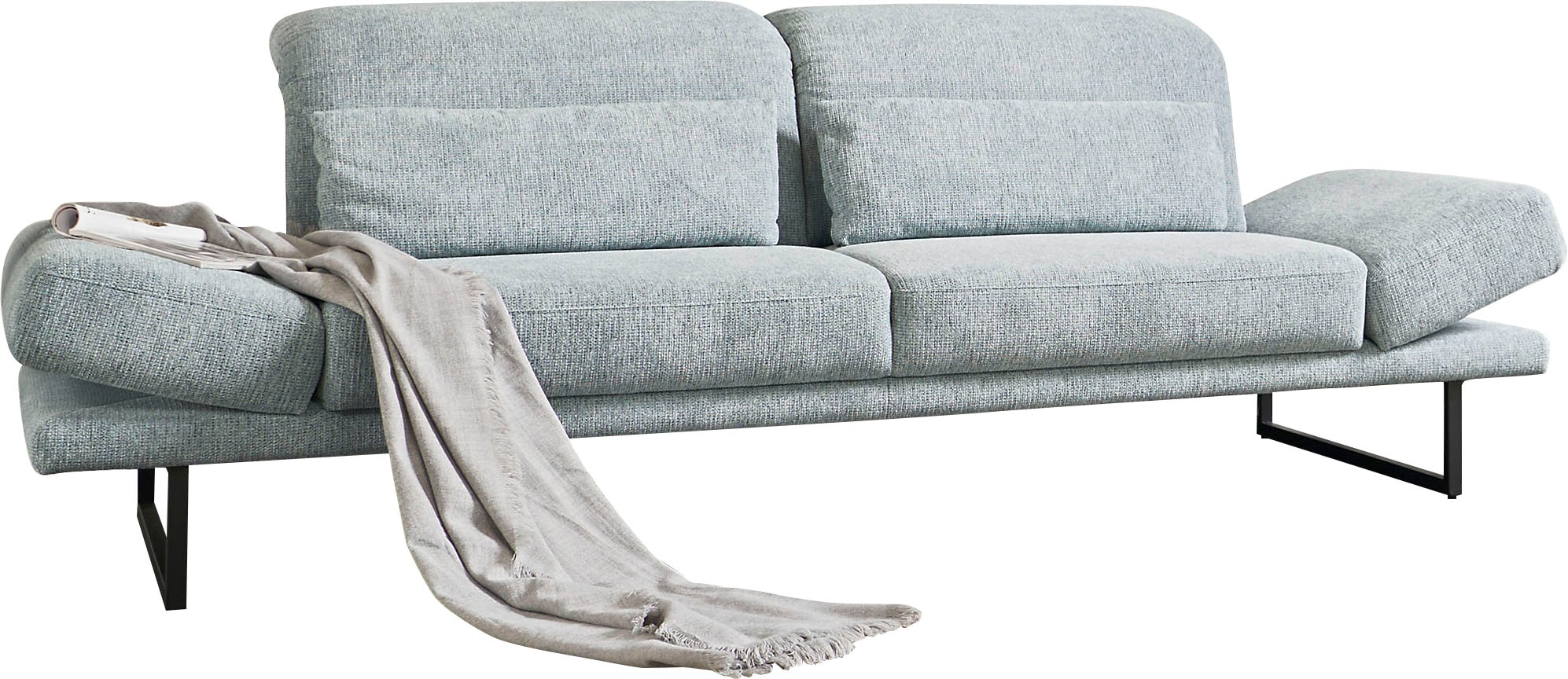 3C Candy 2-places »Mallow Designsofa mit Komfortfunktionen, modern und bequem,« accoudoirs et têtière réglables, réglage manuel de la profondeur d'assise