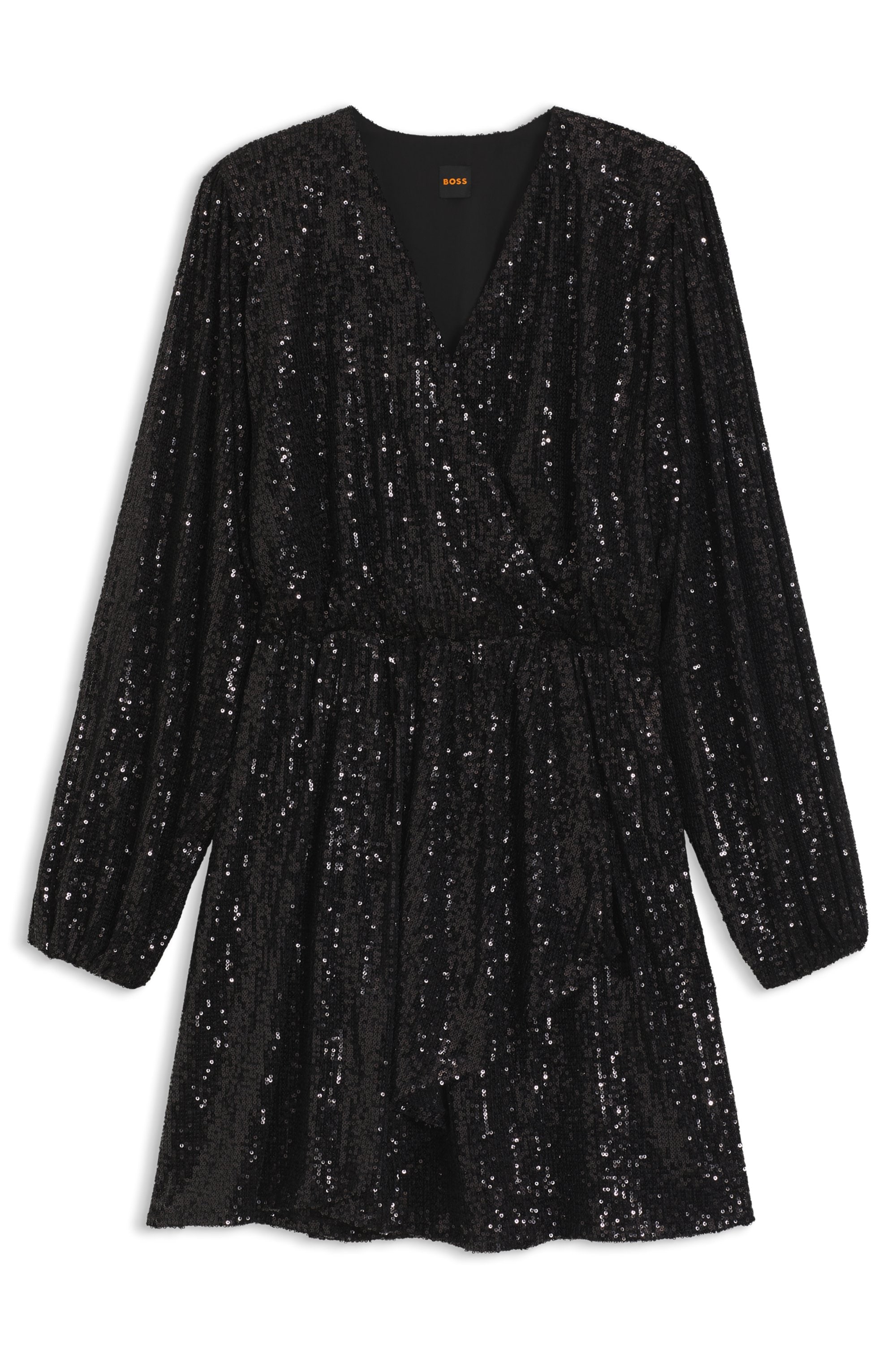 BOSS ORANGE Robe à paillettes »Dilloi Premium Damenmode« mit V-Ausschnitt, kurz geschnitten