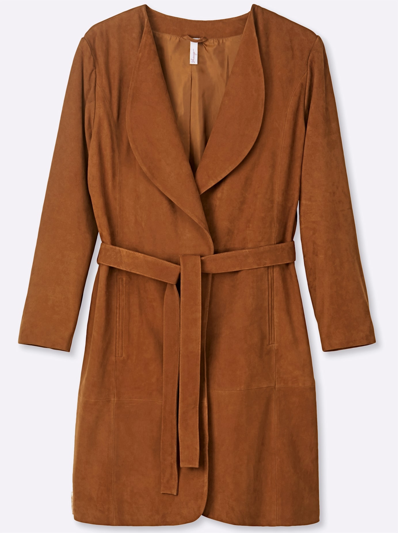 Sheego Manteau en cuir