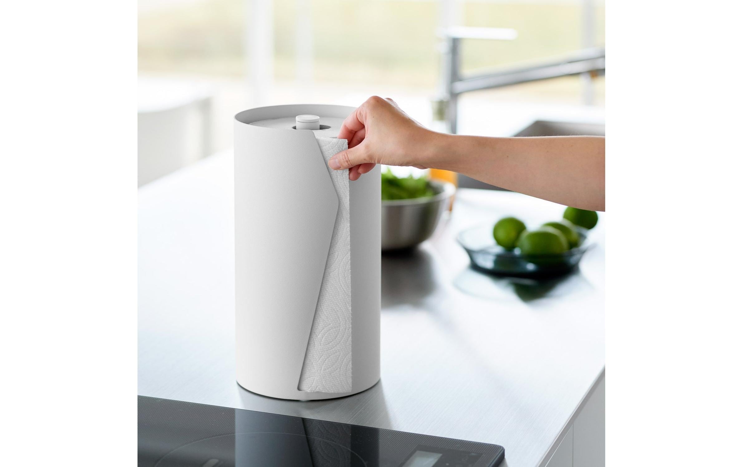 Yamazaki Küchenrollenhalter »Tower 16 x 16 x 30.2 cm« Runder Küchenrollenhalter aus Stahl mit beschwerter Basis