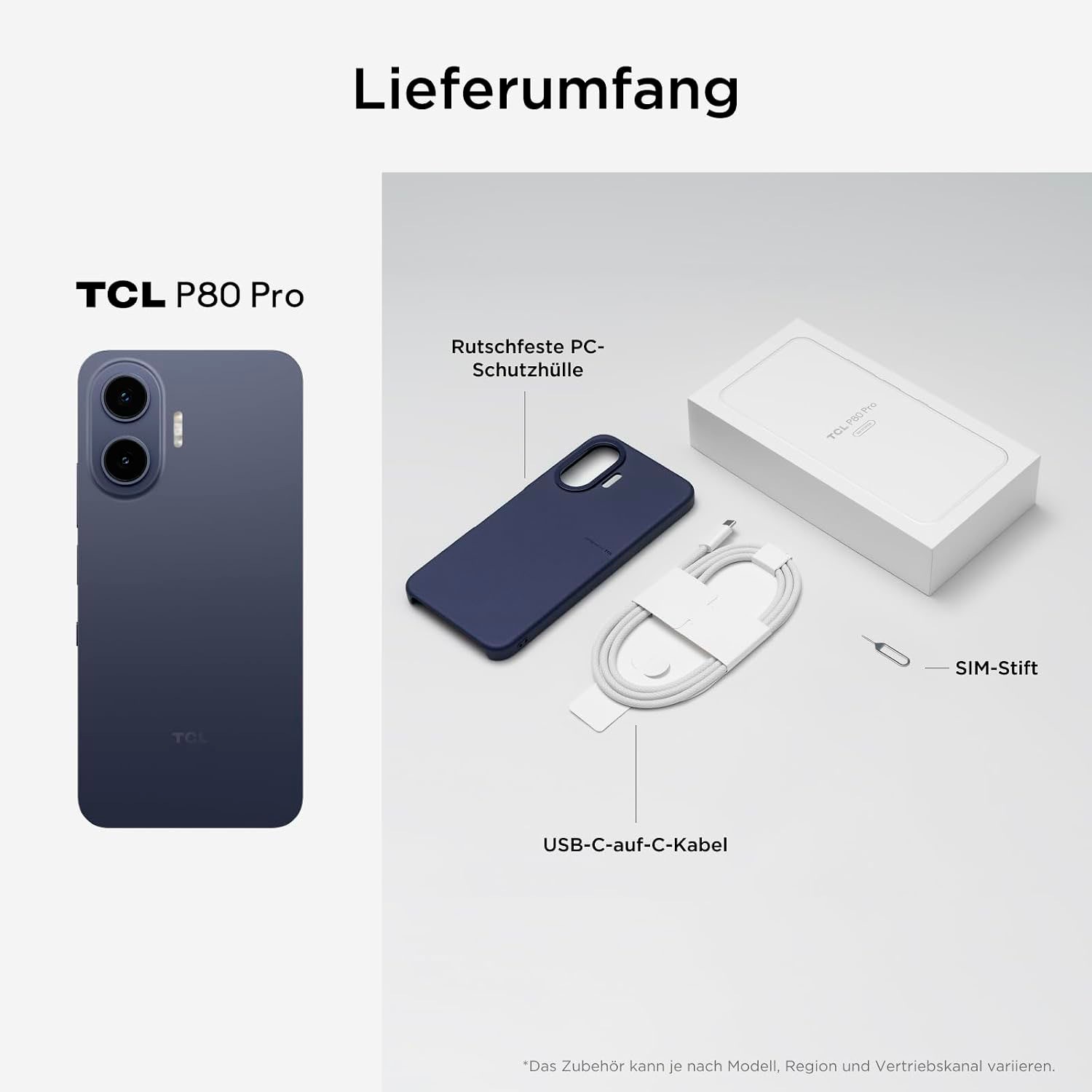TCL Smartphone »P80 Pro 8+512GB« Bleu minuit technologie NXTPAPER