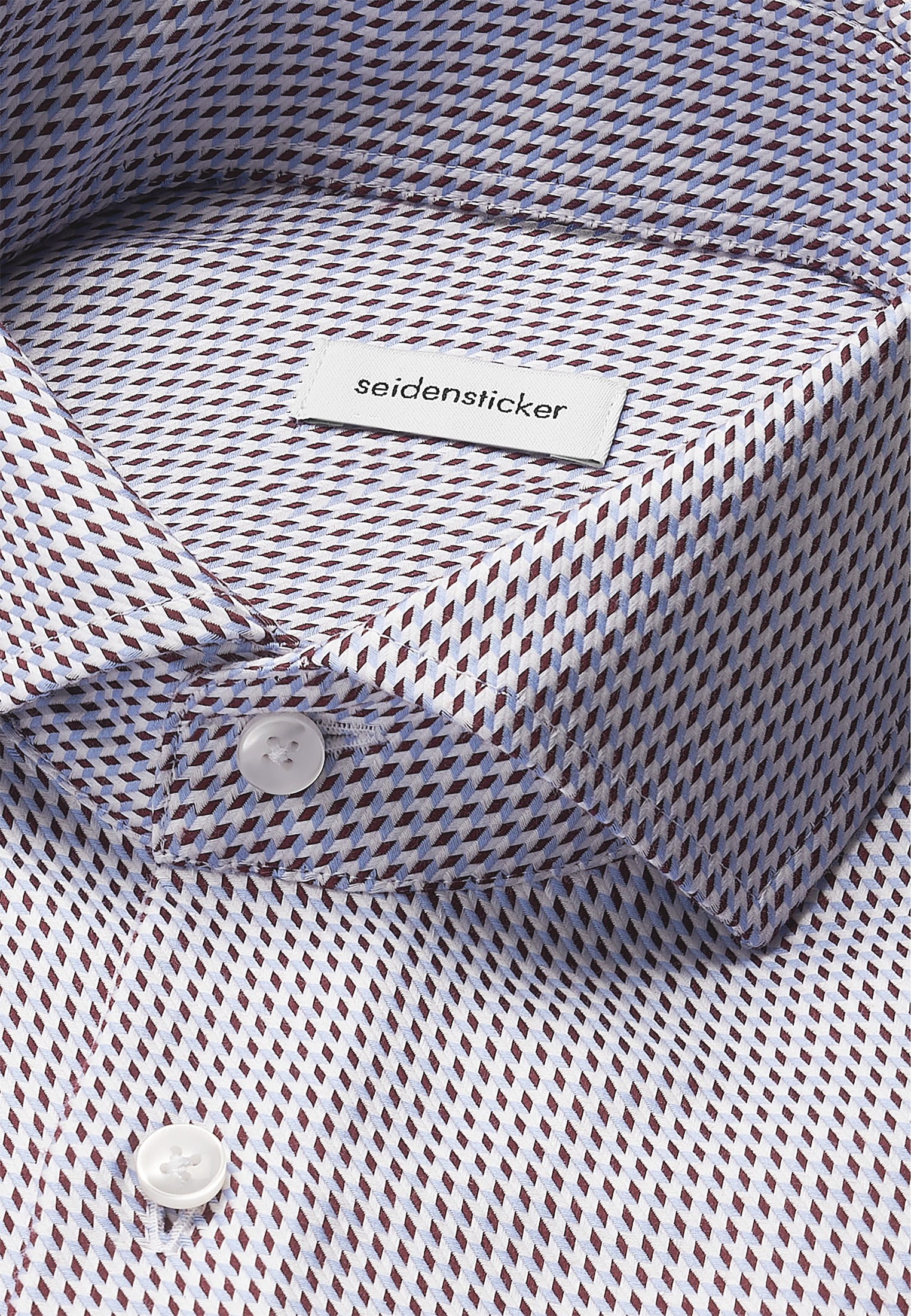 seidensticker Chemise d'affaires »Schwarze Rose« Regular 1/1 Kentkragen Pepita