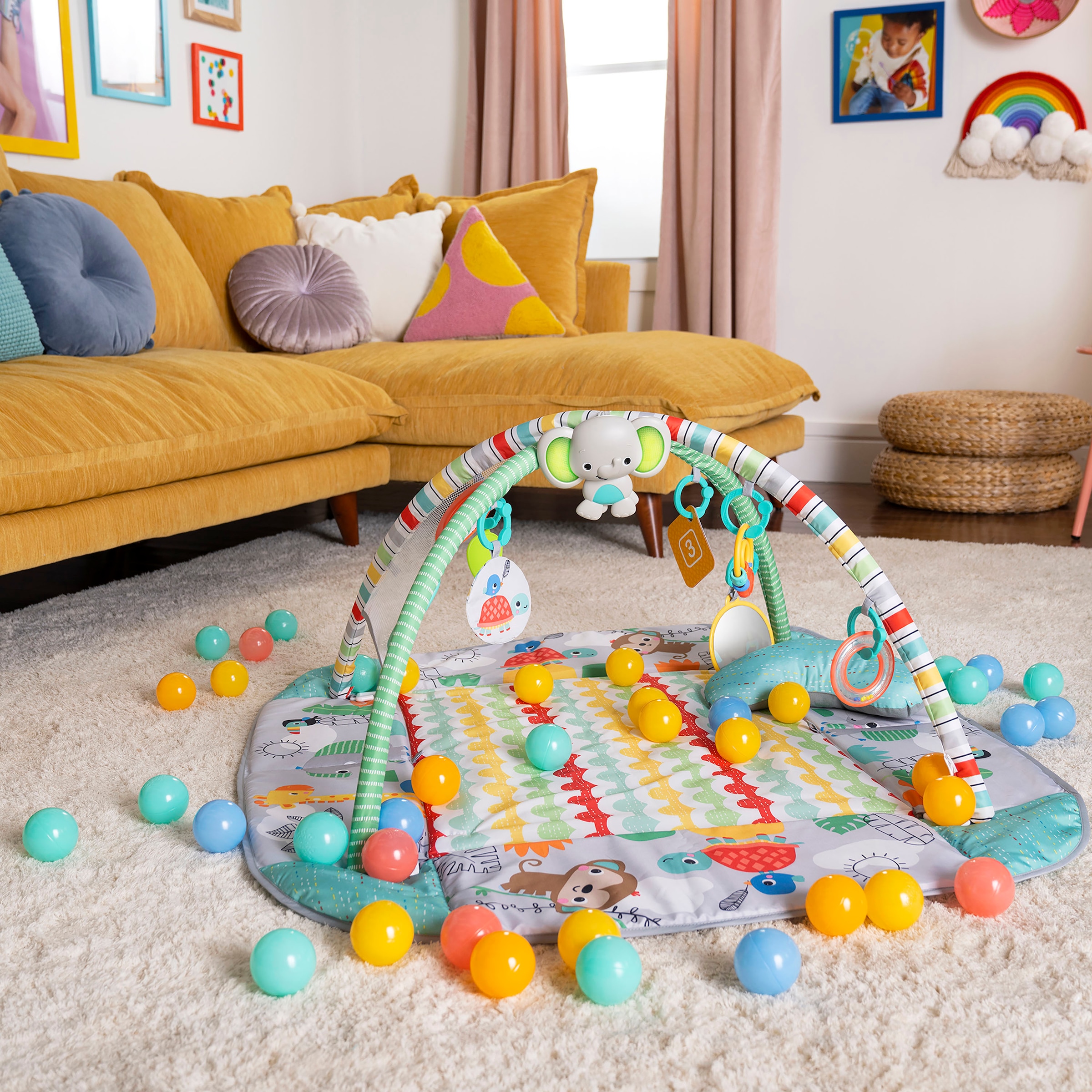 Bright Starts Spielbogen »5-in-1 Your Way Ball Play™ Activity Gym & Ball Pit - Totally Tropical™« mit Licht und Sound