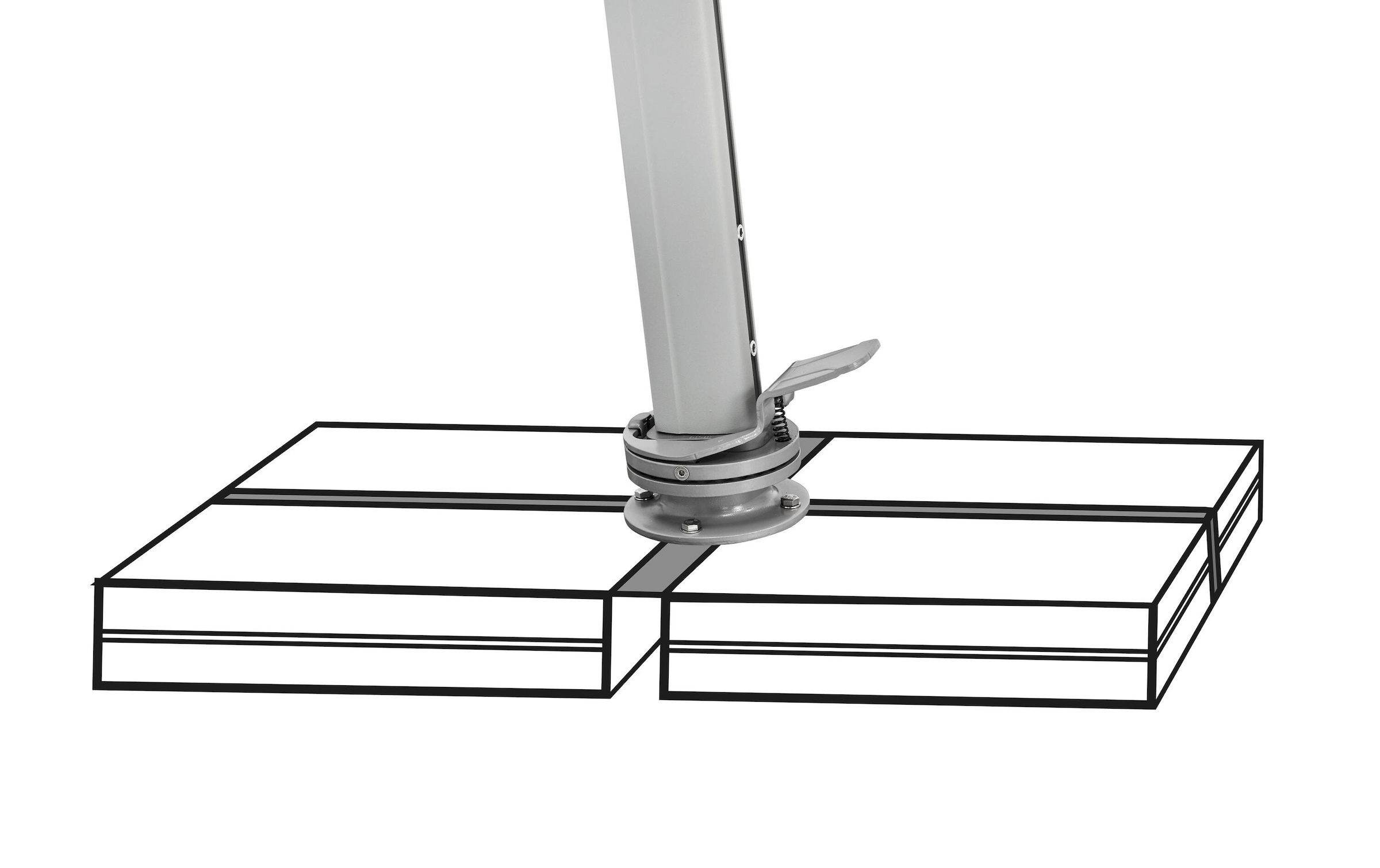   Parasol »Suncomfort by Glatz Sunflex, Ø 300 cm« Grosser Freiarmschirm für den Aussenbereich