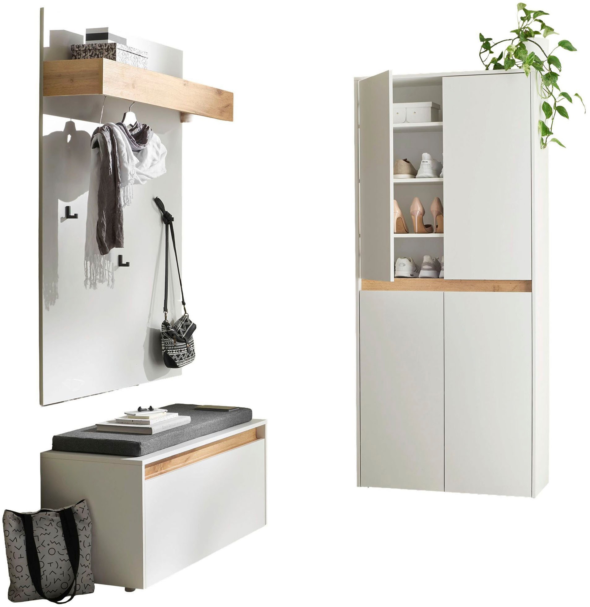 INOSIGN Ensemble de vestiaires »City/Giron, moderne Garderobe, viel Stauraum, ca. 40 Schuhe« Set, 3 cuis tlg.