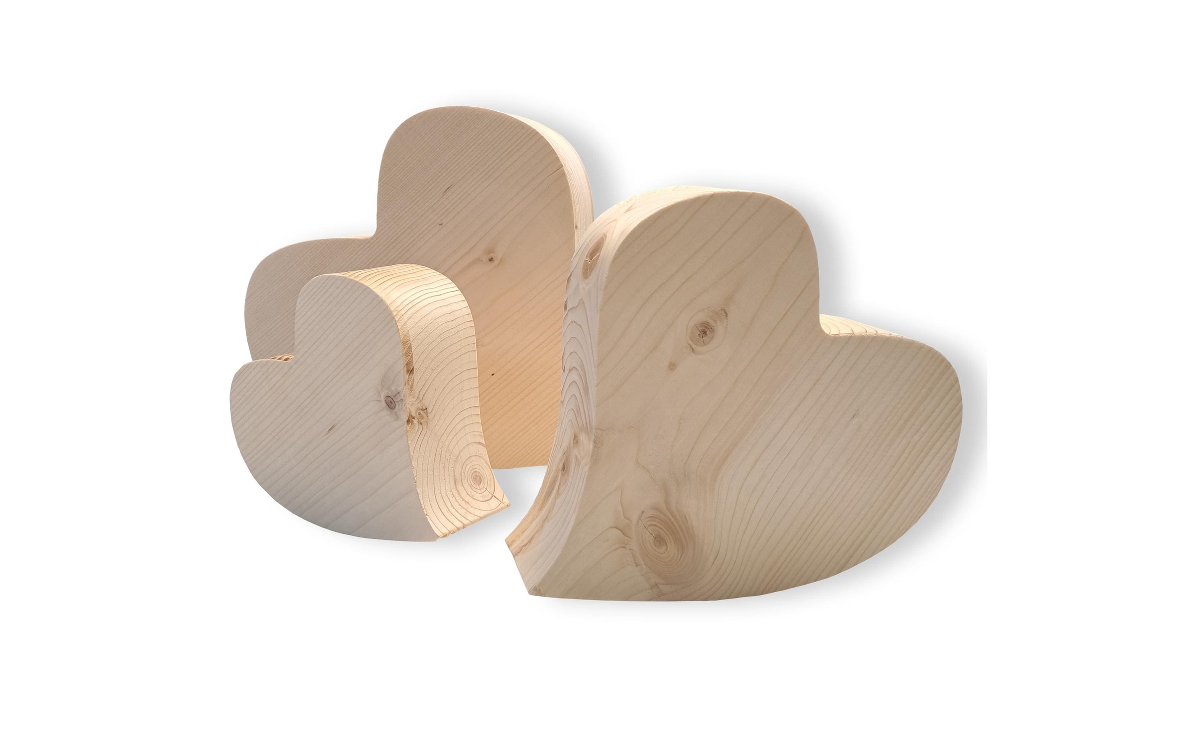 Holz Zollhaus Figurine de décoration »Massivholz Herz«