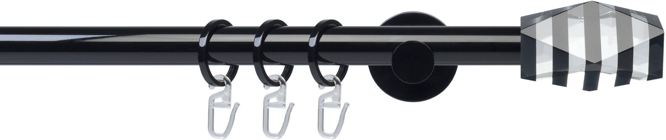 Liedeco Tringle à rideaux »Fertigstilgarnitur 20 mm Piano Montreal« Ø 20 mm 1 läufig-läufig Fixmass Gardinenstange Komplett