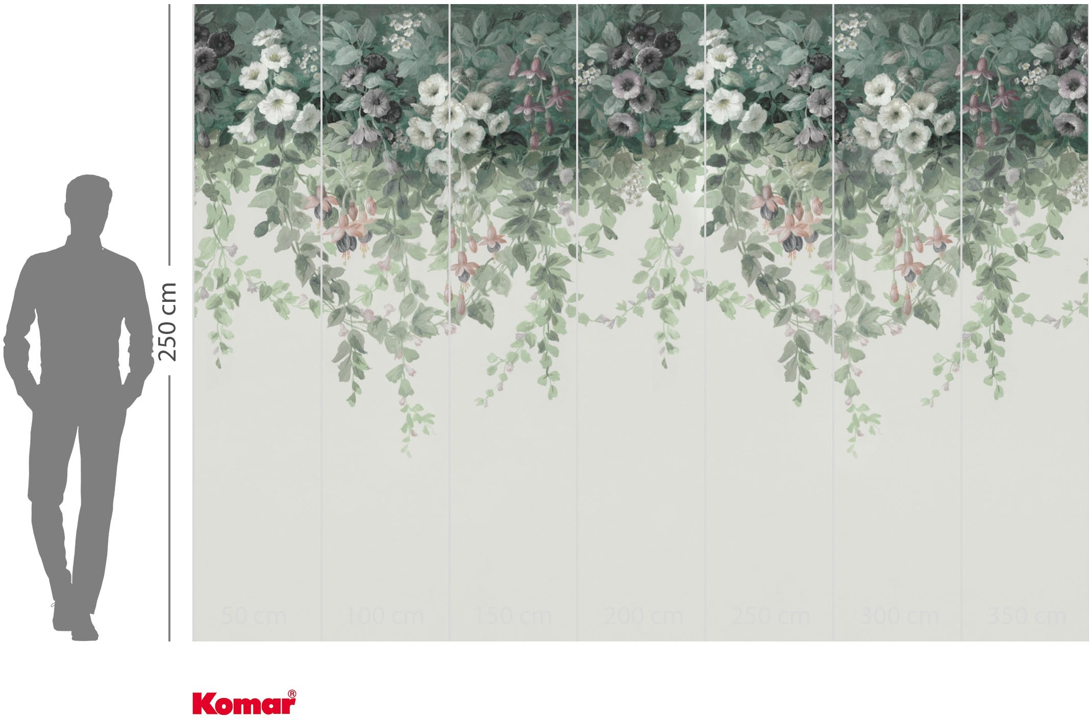 Komar Fototapete »Vlies Fototapete - Guirlandes - Grösse 350 x 250 cm« Motiv | bedruckt glatt