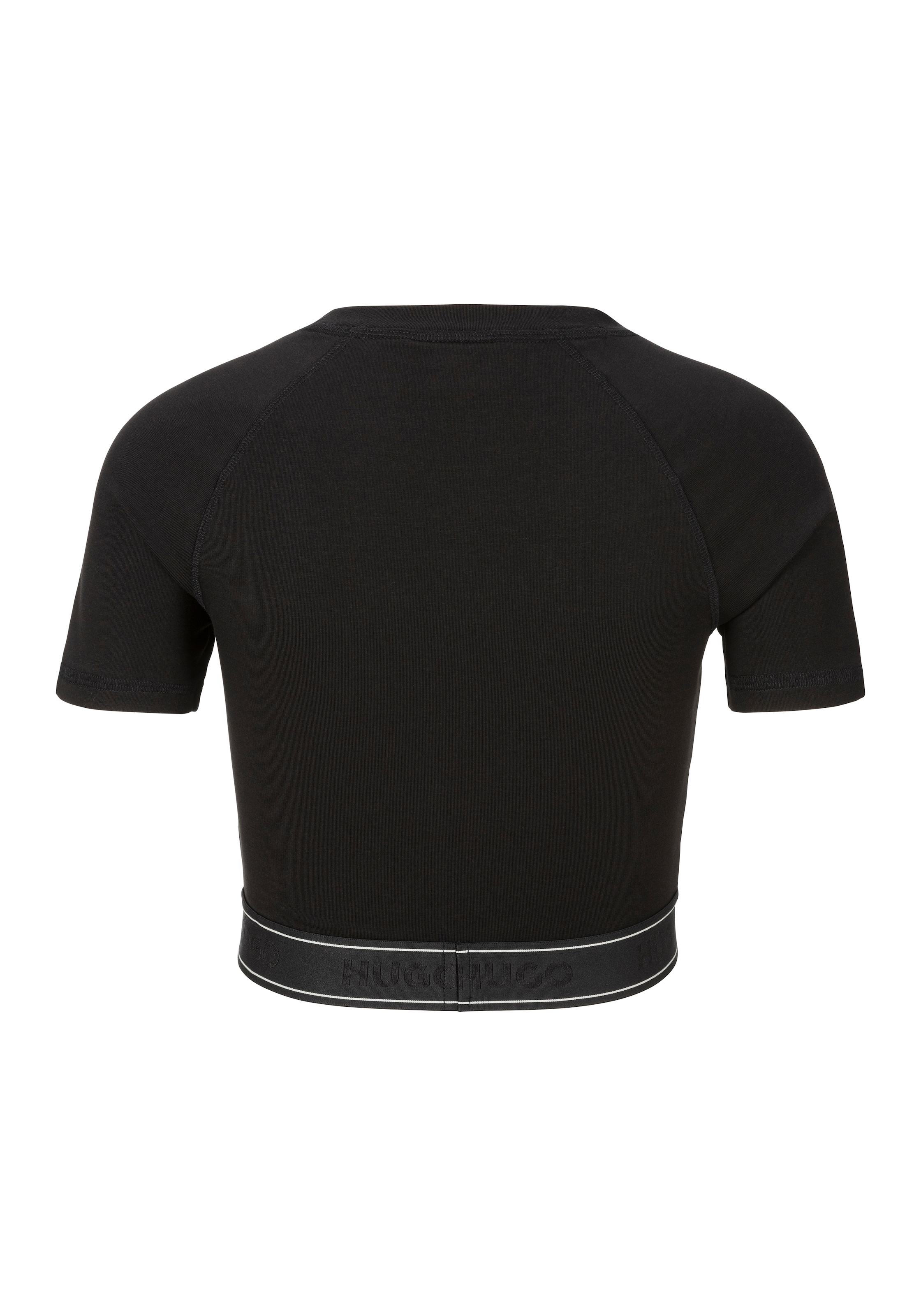 HUGO Blue T-Shirt »Dolly« mit Logo-Elastiktape, cropped