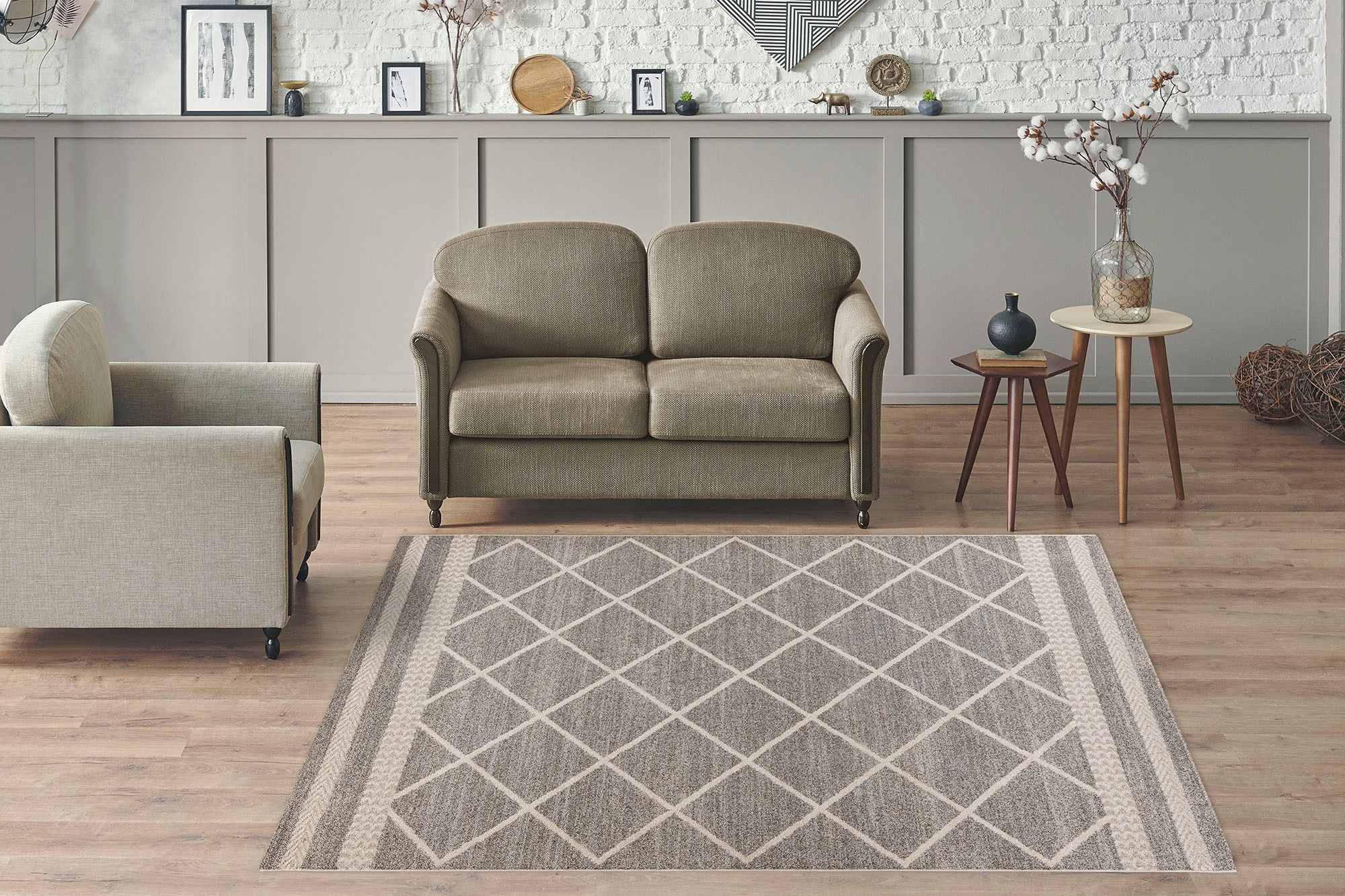Kayoom Tapis »Rhombus 225« Rectangulaire 10 mm Höhe