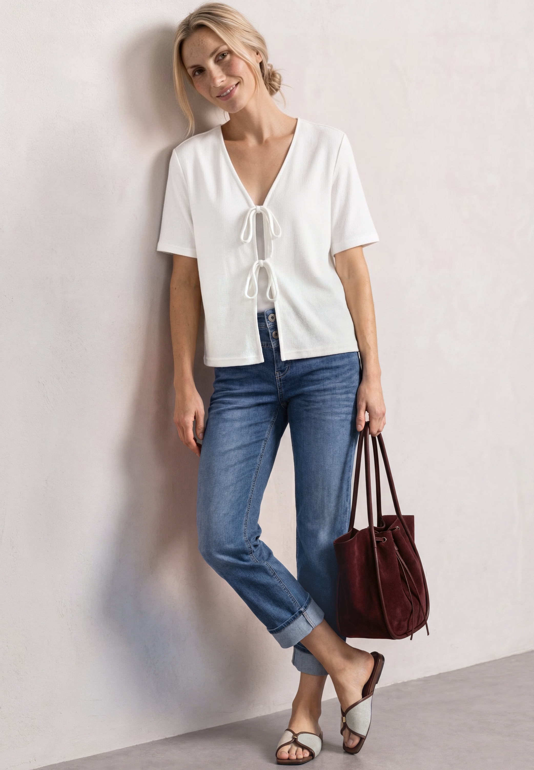 STREET ONE Jeans à 5 poches »Style Amalia« en coupe casual avec revers
