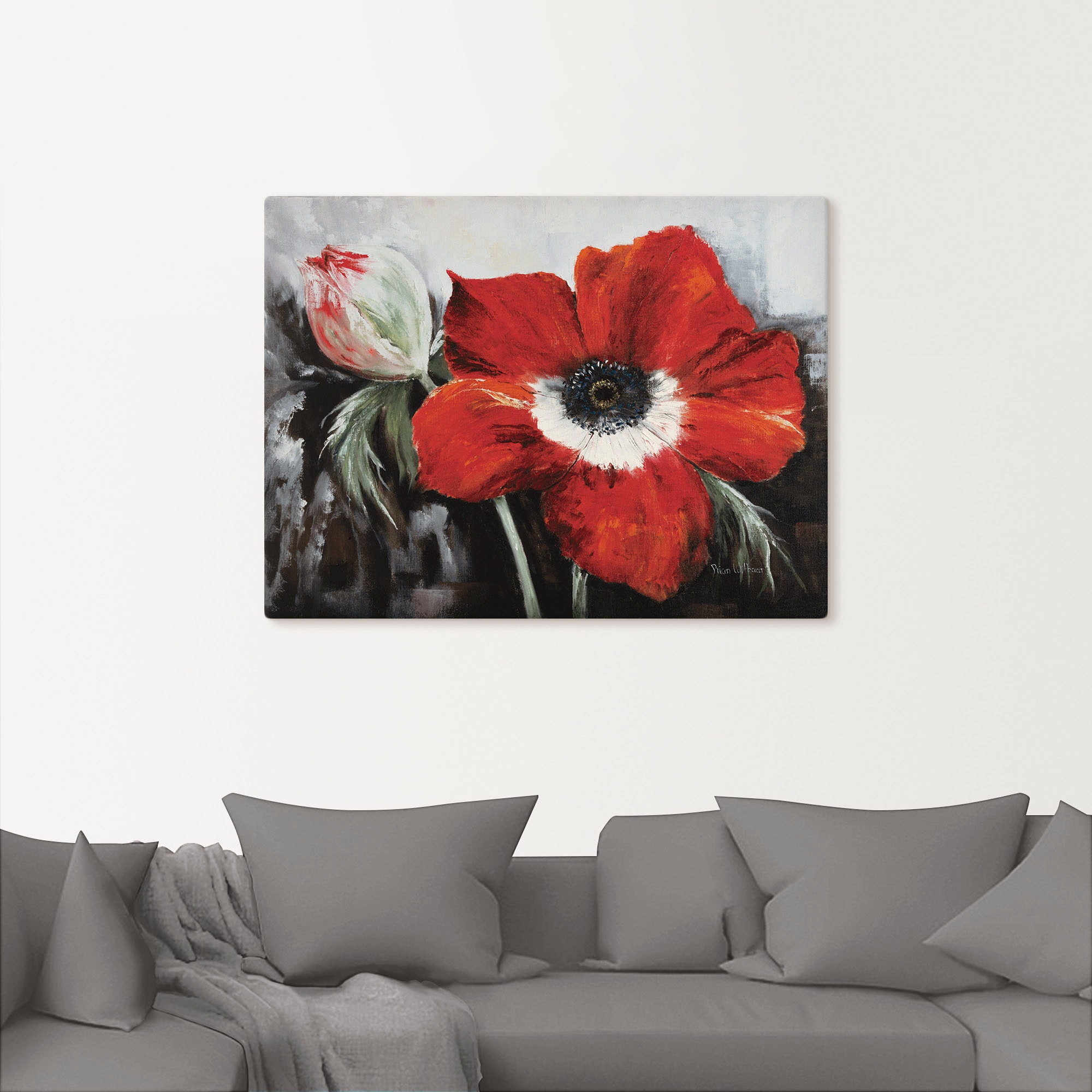 Artland Leinwandbild »Mohnblumen in voller Blüte« 1 Stk. tlg. auf Keilrahmen gespannt