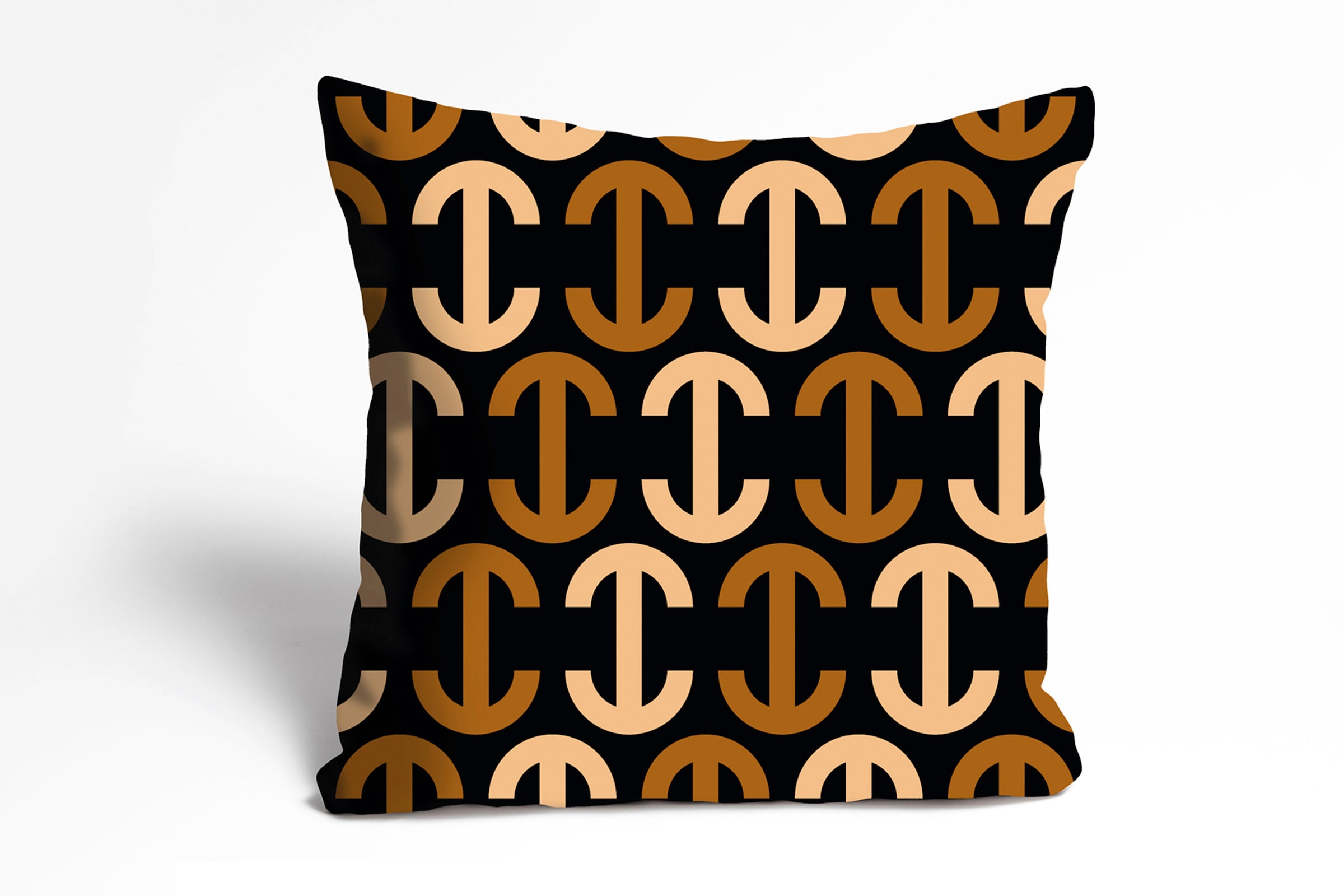 queence Coussin décoratif »Fax« Kissenhülle,Kettenmuster,Schwarz,Geometrisch,Elegant,Modern