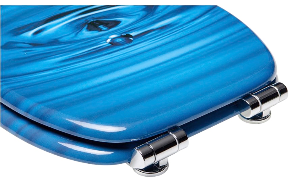 Sanilo Badaccessoire-Set »Wassertropfen« bestehend aus WC-Sitz, Badteppich und Waschbeckenstöpsel