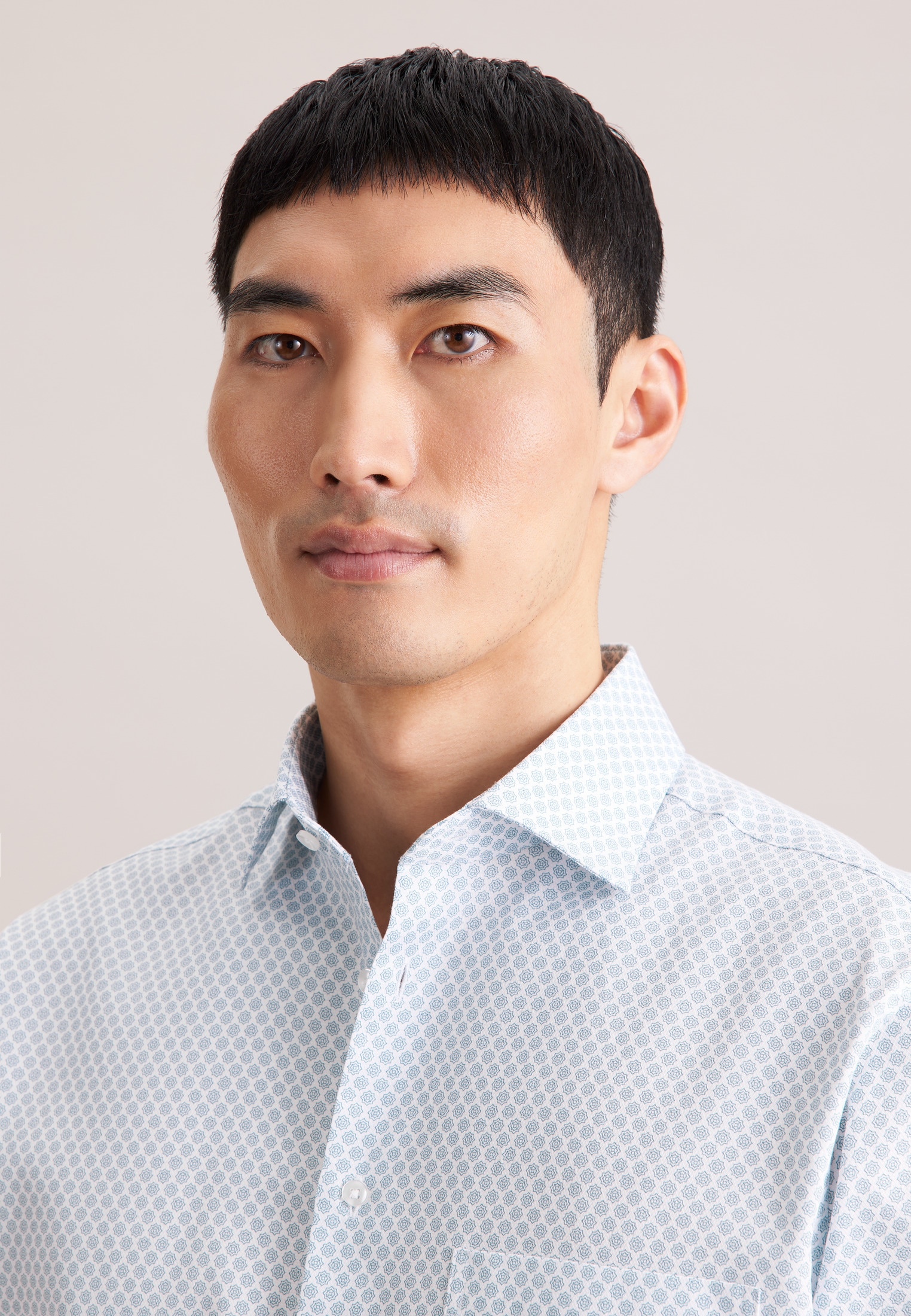 seidensticker Chemise d'affaires »Schwarze Rose« Regular 1/1 Kentkragen Druck