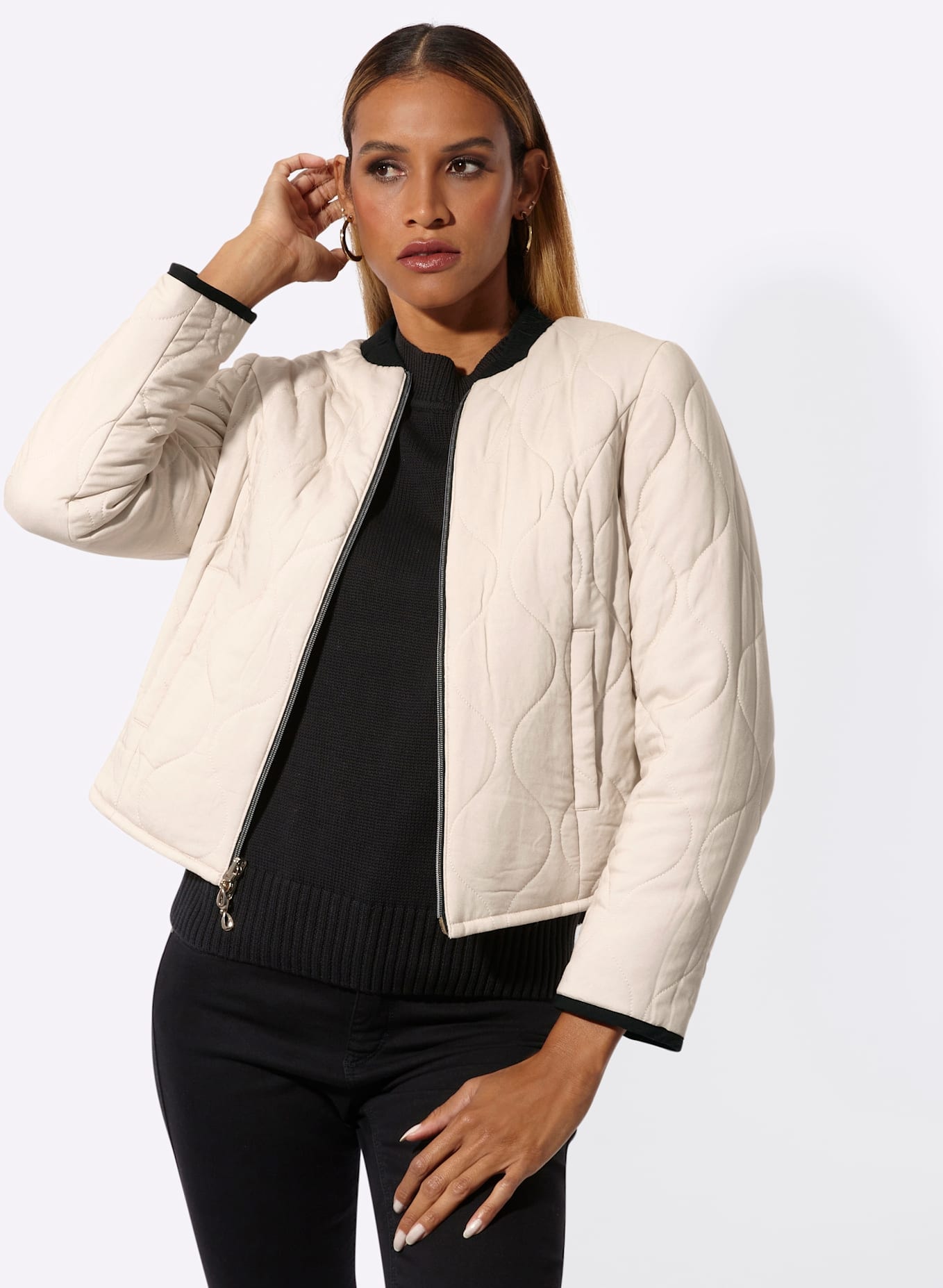 creation L Langjacke ohne Kapuze