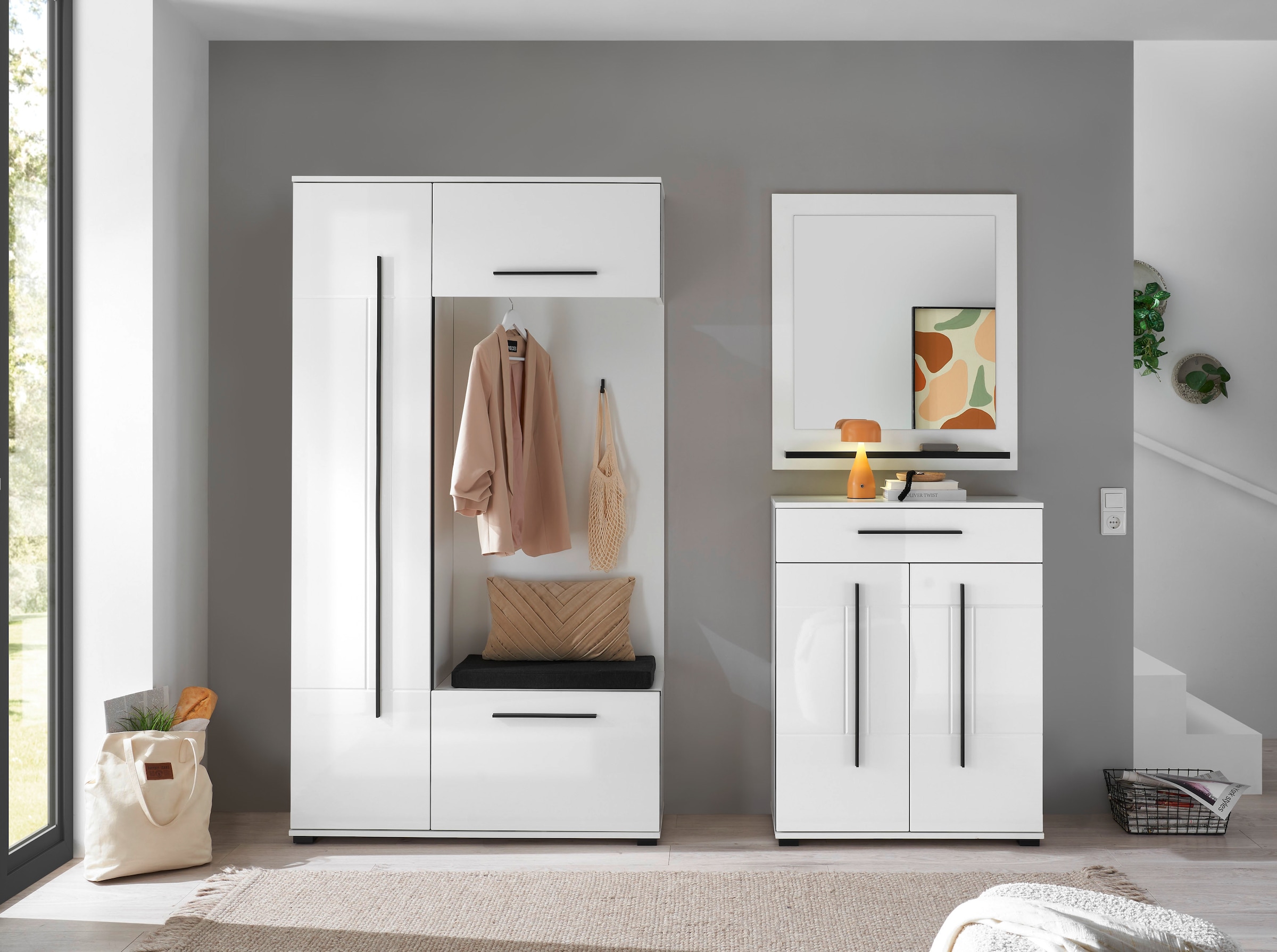 Home affaire Armoire vestiaire »Cantara, Schrank in zwei Farben, modernes Sideboard, Kommode« vielseitig einsetzbar, ausreichend Stauraum, 80 cm breit