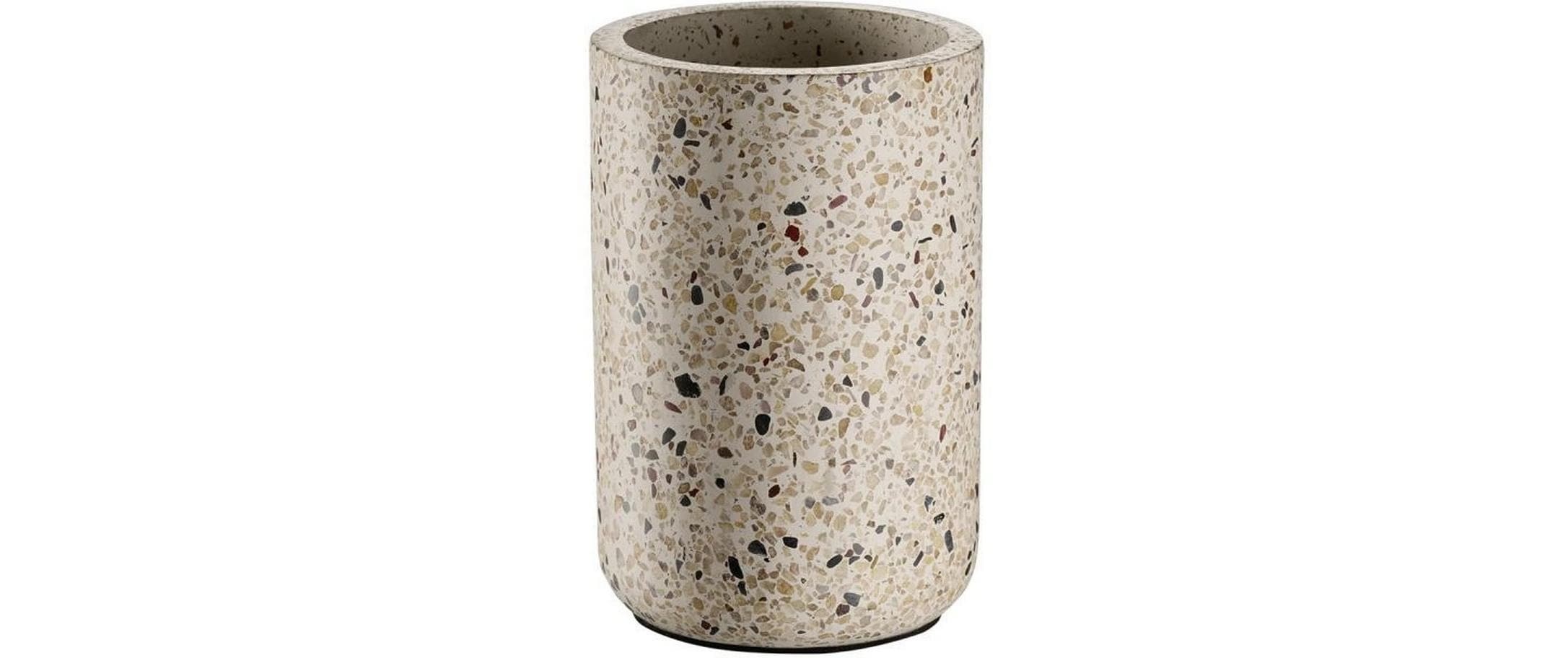APS Rafraîchisseur de bouteille Outdoor »Flaschenkühler -TERRAZZO-, Ø 12,5 cm, Höhe ca. 19 cm, Beton« aspect terrazzo