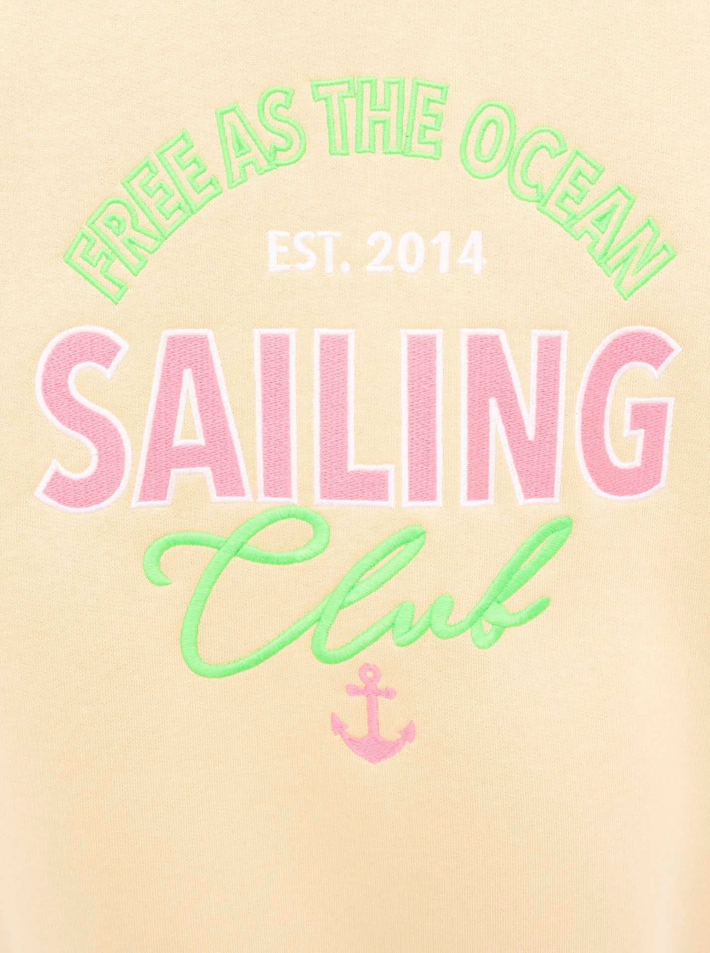 Zwillingsherz Sweat à capuche »"Sailing Club"« Kapuzensweatjacke mit grosser SAILING Applikation am Rücken und Tasche