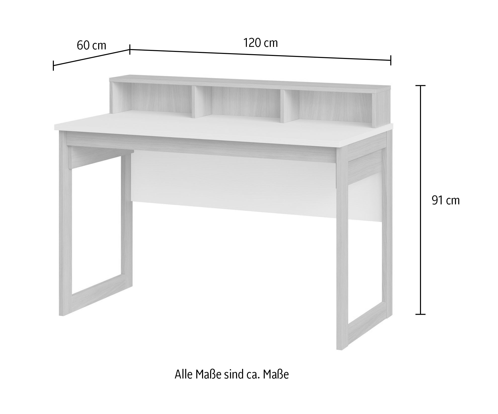 Home affaire Bureau »Stranda, Arbeitstisch im Skandi Style, Bürotisch in zwei Farben« moderner Computertisch, wohnliches Home Office