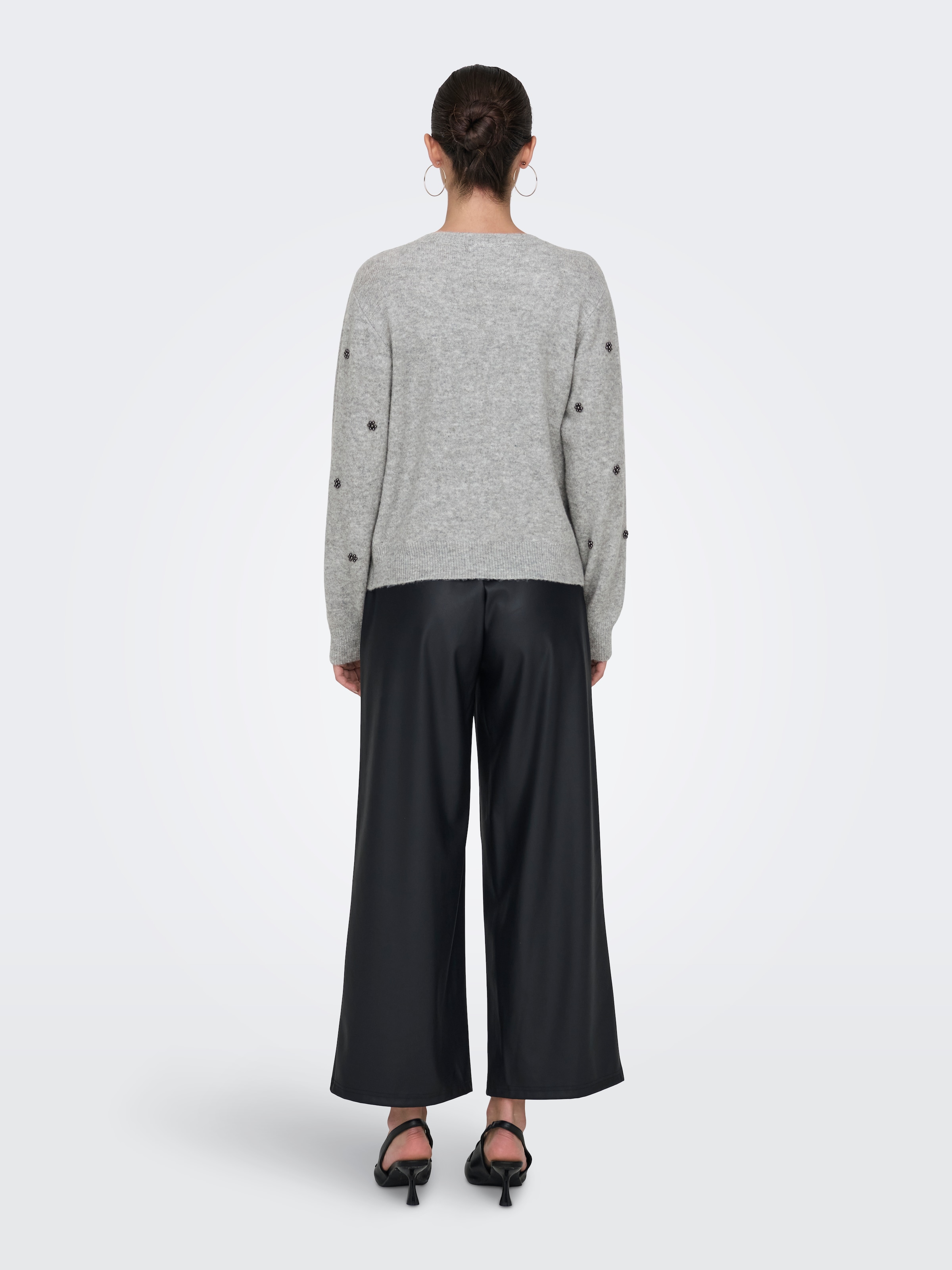 JDY Rundhalspullover »JDYBELLA LIFE L/S ON PEARL PULL KNT NOOS« mit Zierperlen-Applikationen