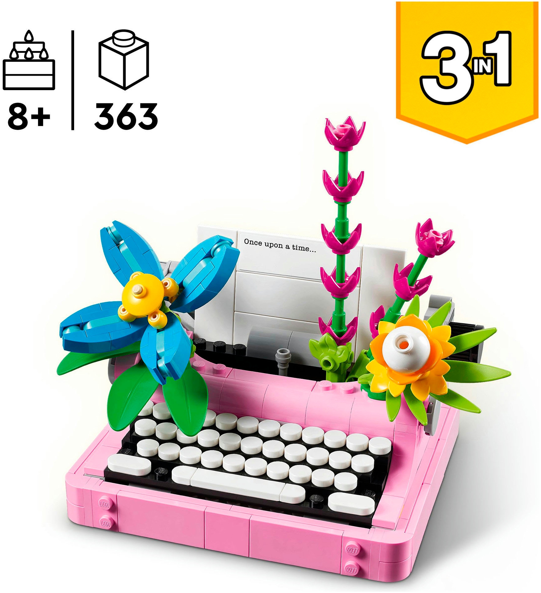 LEGO® Pions de construction »Schreibmaschine mit Blumen (31169), LEGO Creator« Made in Europe