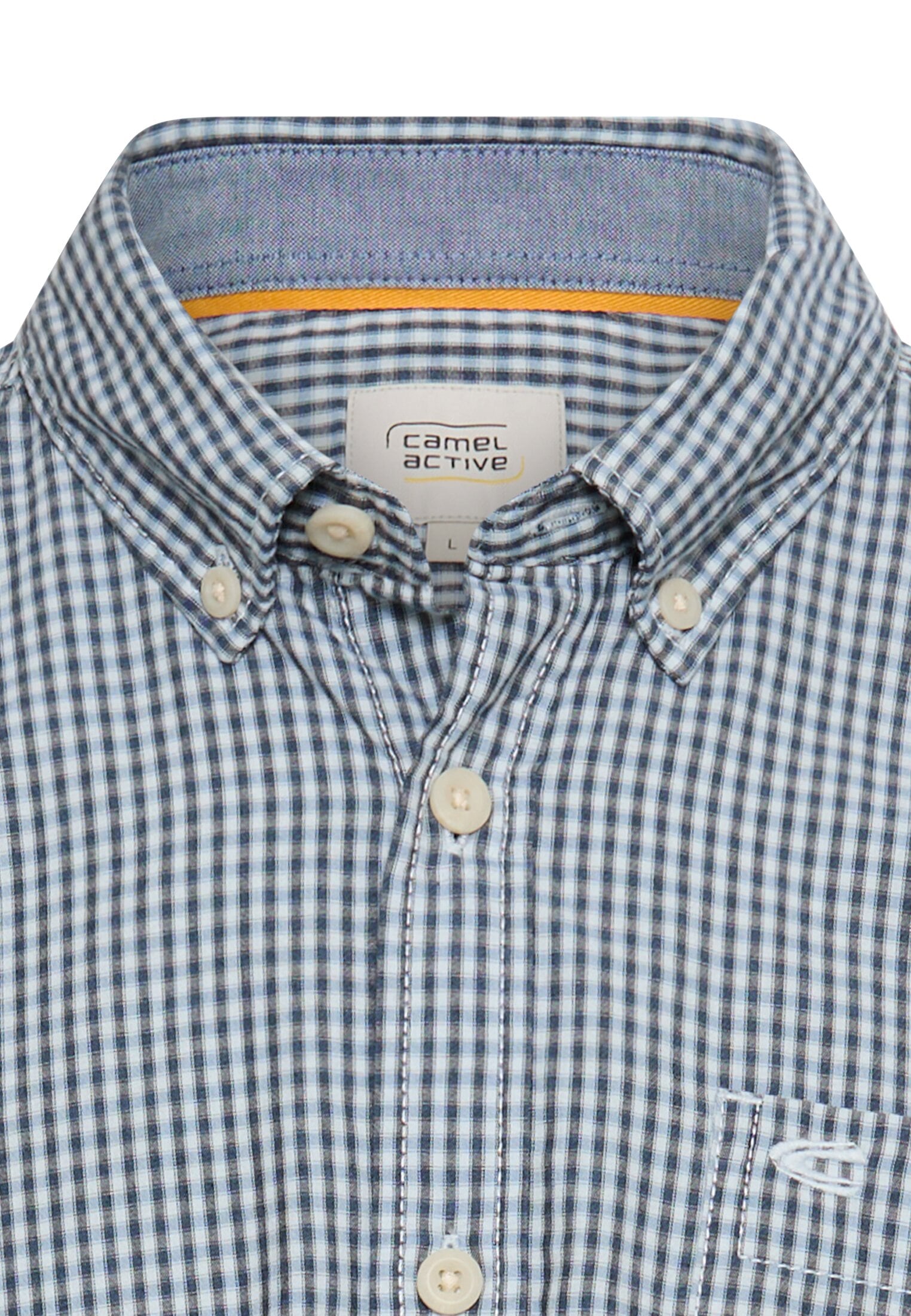 camel active Chemise à carreaux Langarm, mit Button-Down-Kragen