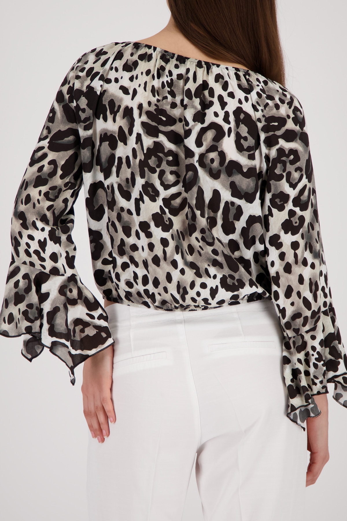 Monari Blouse à manches longues »Bluse Leodruck allover« Regular fit mit Leomuster