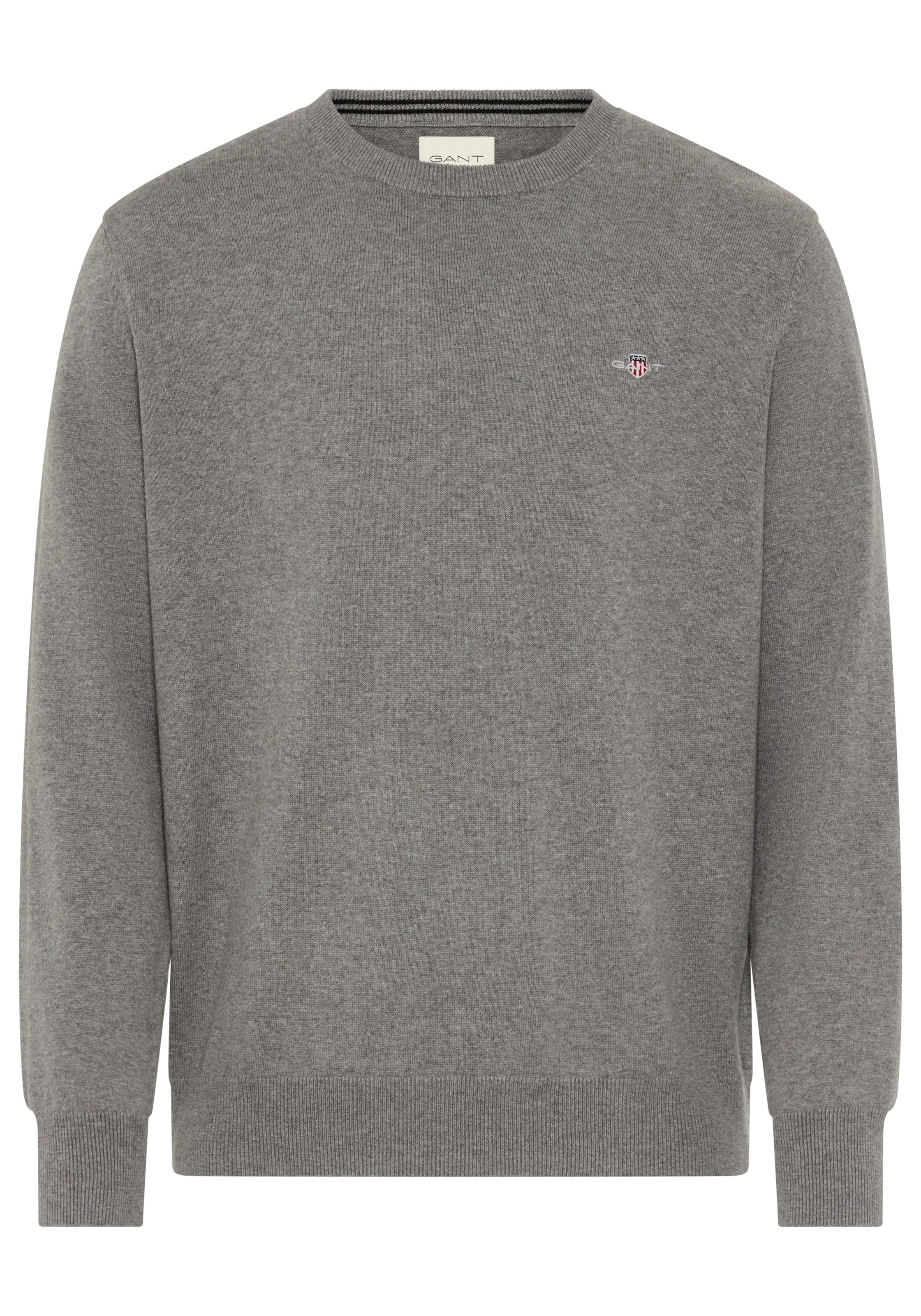 Gant Rundhalspullover »CLASSIC COTTON C-NECK« Premium Strickpullver aus weicher 100% Baumwolle, Übergangspullover