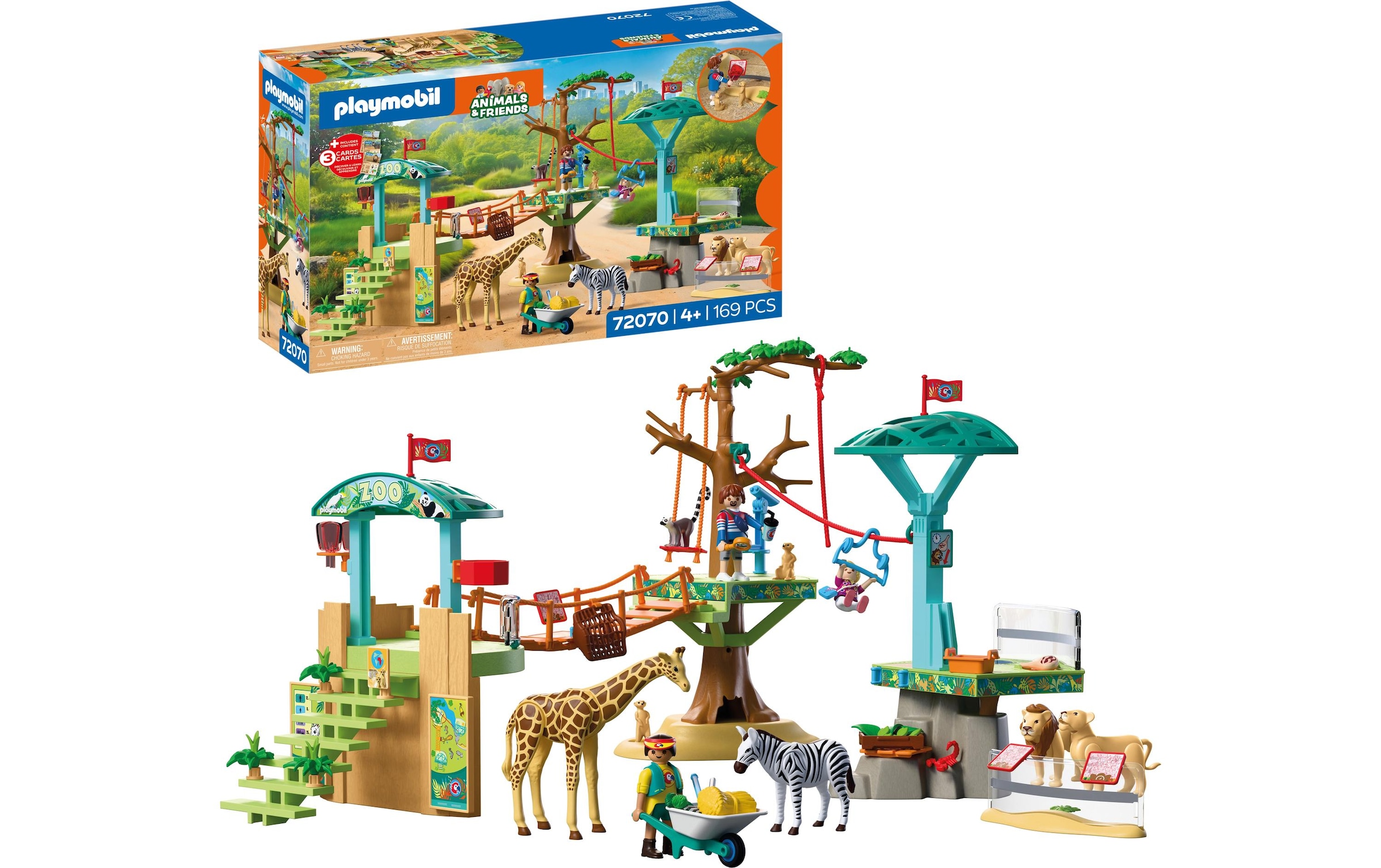 Playmobil® Konstruktions-Spielset »Zoo: Wildnis-Kletterpark (72070), Animals & Friends« Made in Europe