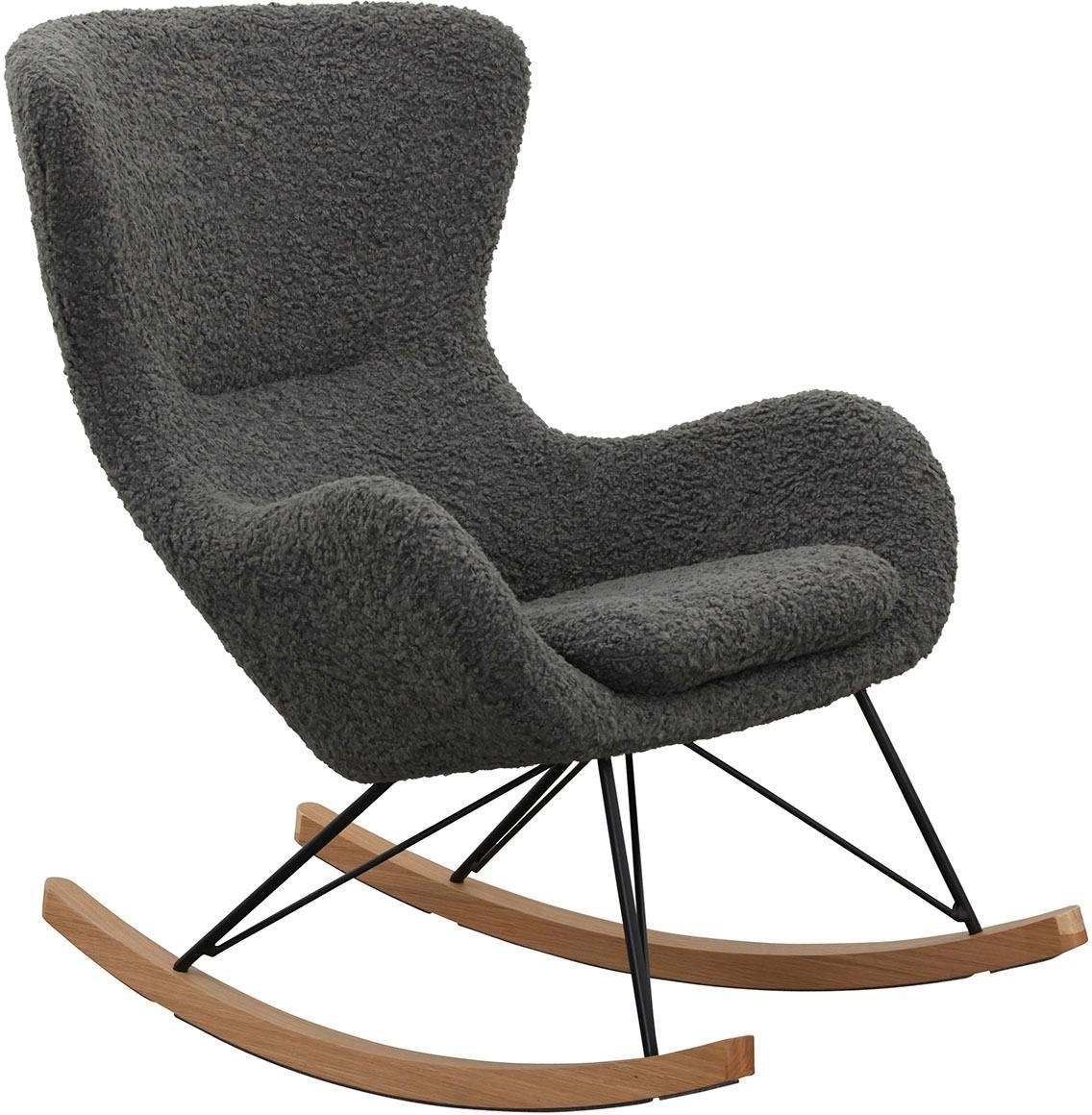 SalesFever Schaukelsessel »Entspannender Schaukelstuhl« In charmantem Teddyfell-Design