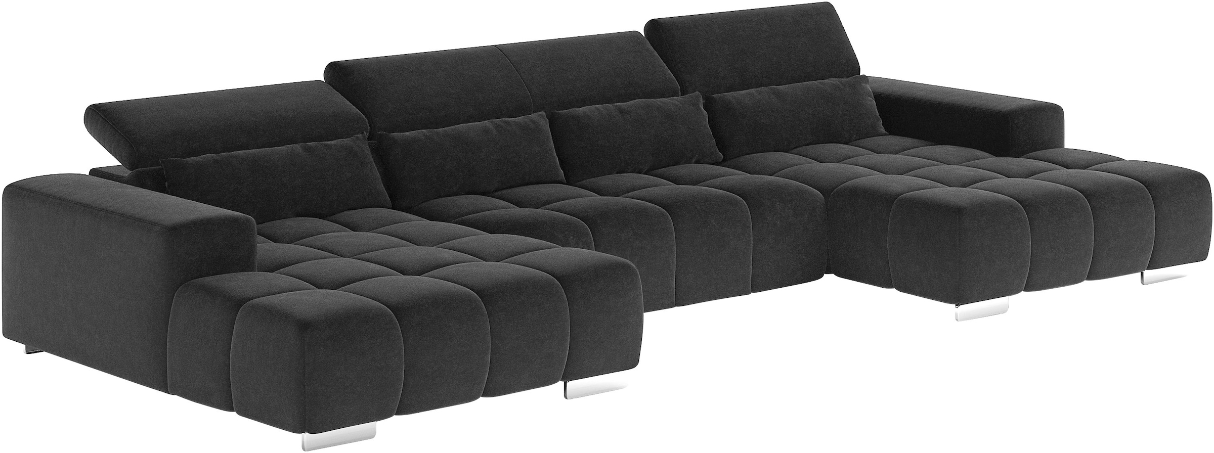 COTTA Paysage de salon »Orion U-Form, B: 400 cm« Kopfteilverstellung & 4 Kissen, optional elektr. Sitztiefenverstellung
