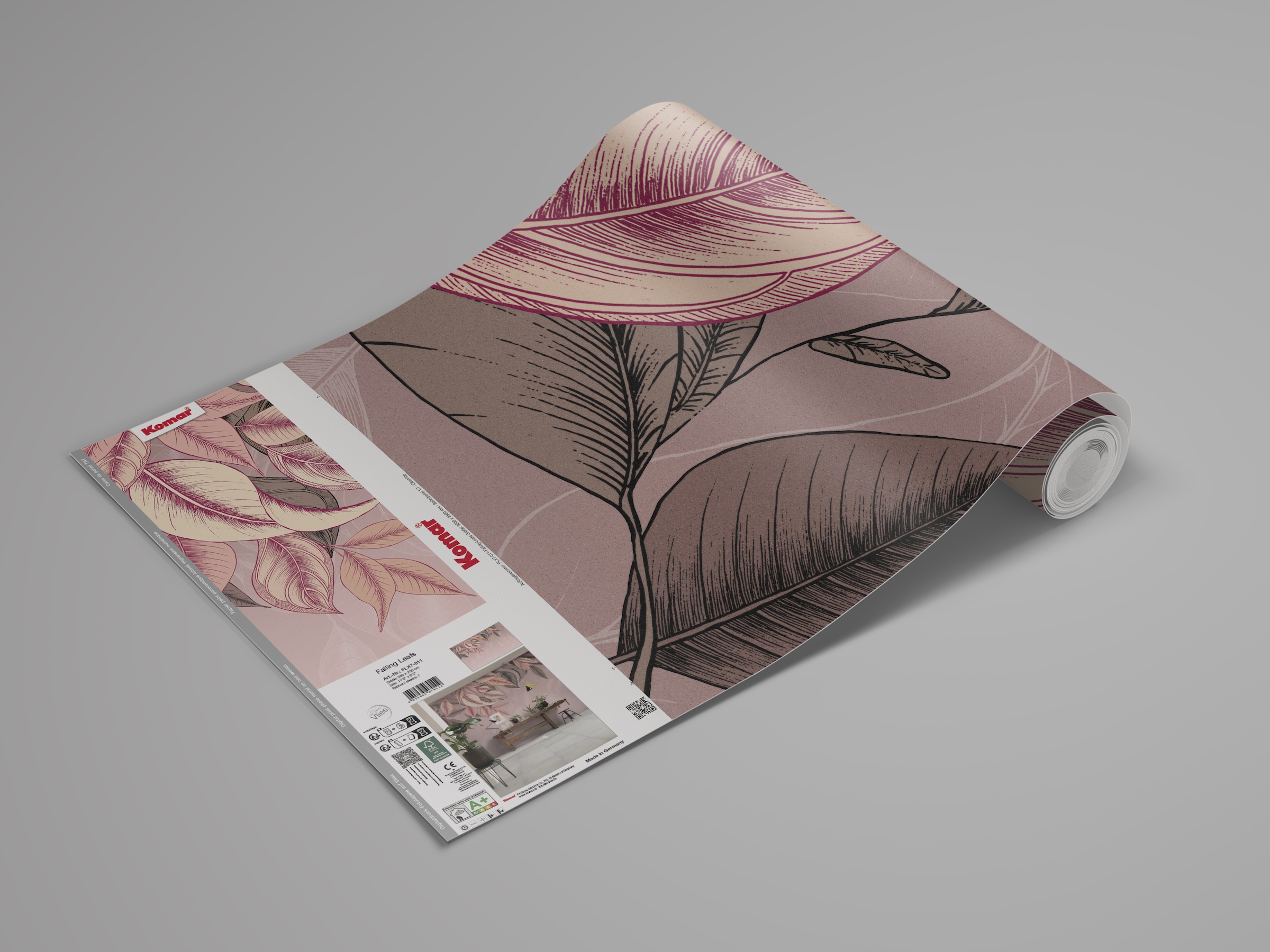 Komar Fototapete »Komar Vlies Fototapete - Falling Leafs - Grösse 350 x 250 cm« bedruckt glatt