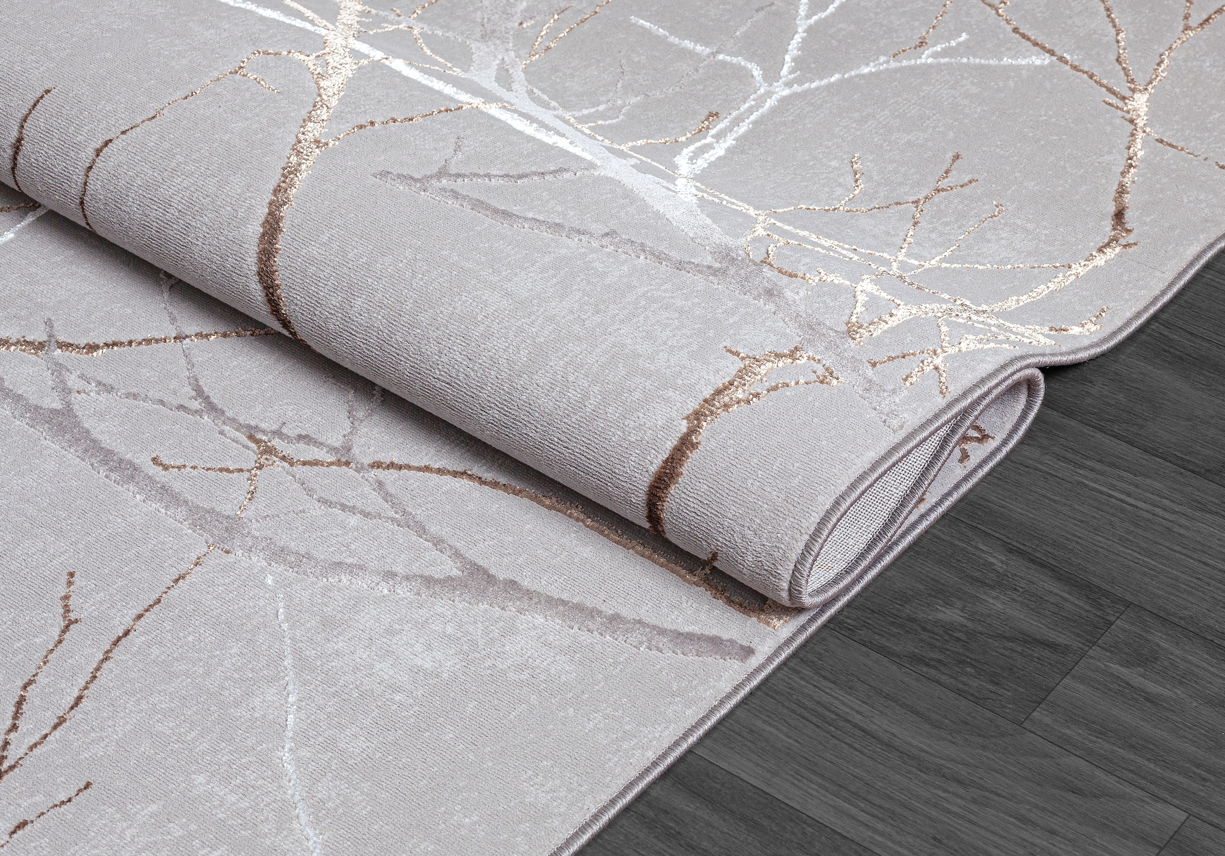 the carpet Teppich »Mila« rund 8 mm Höhe moderner Wohnzimmer Teppich elegant glänzender Flor