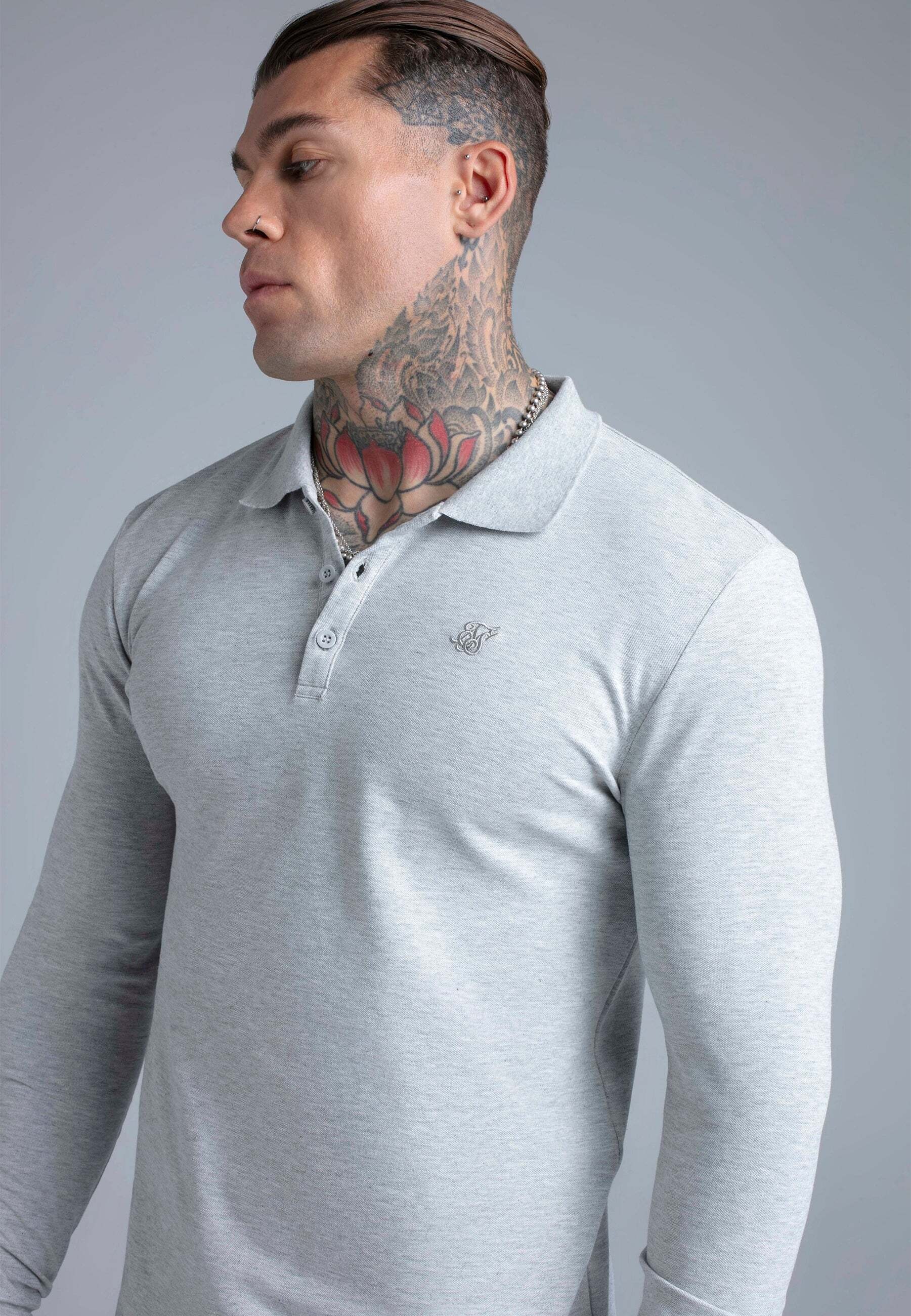 Siksilk Polo à manches longues »Siksilk Langarmpolo Button«