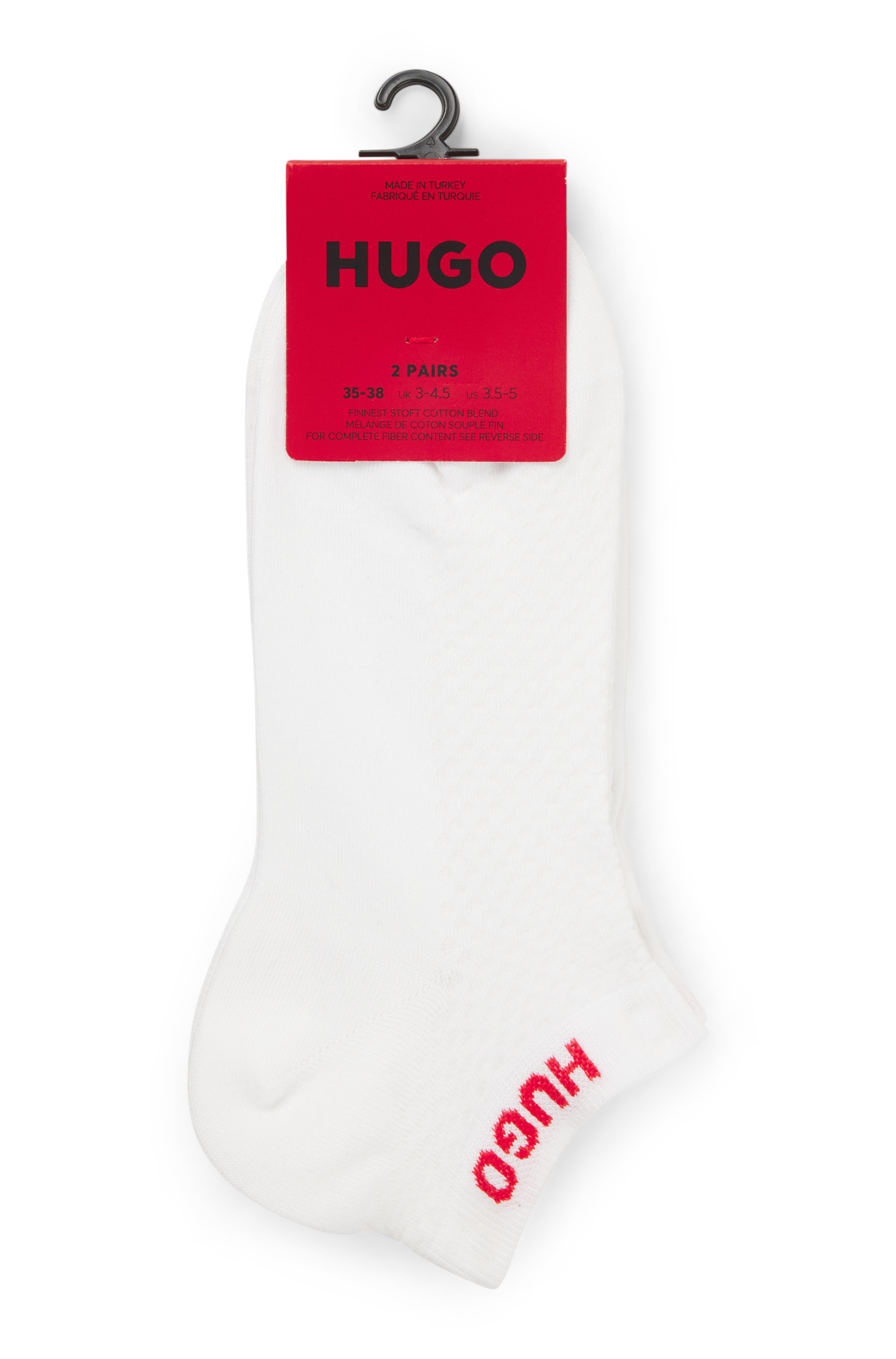 HUGO Underwear Chaussettes courtes Logos am Rand