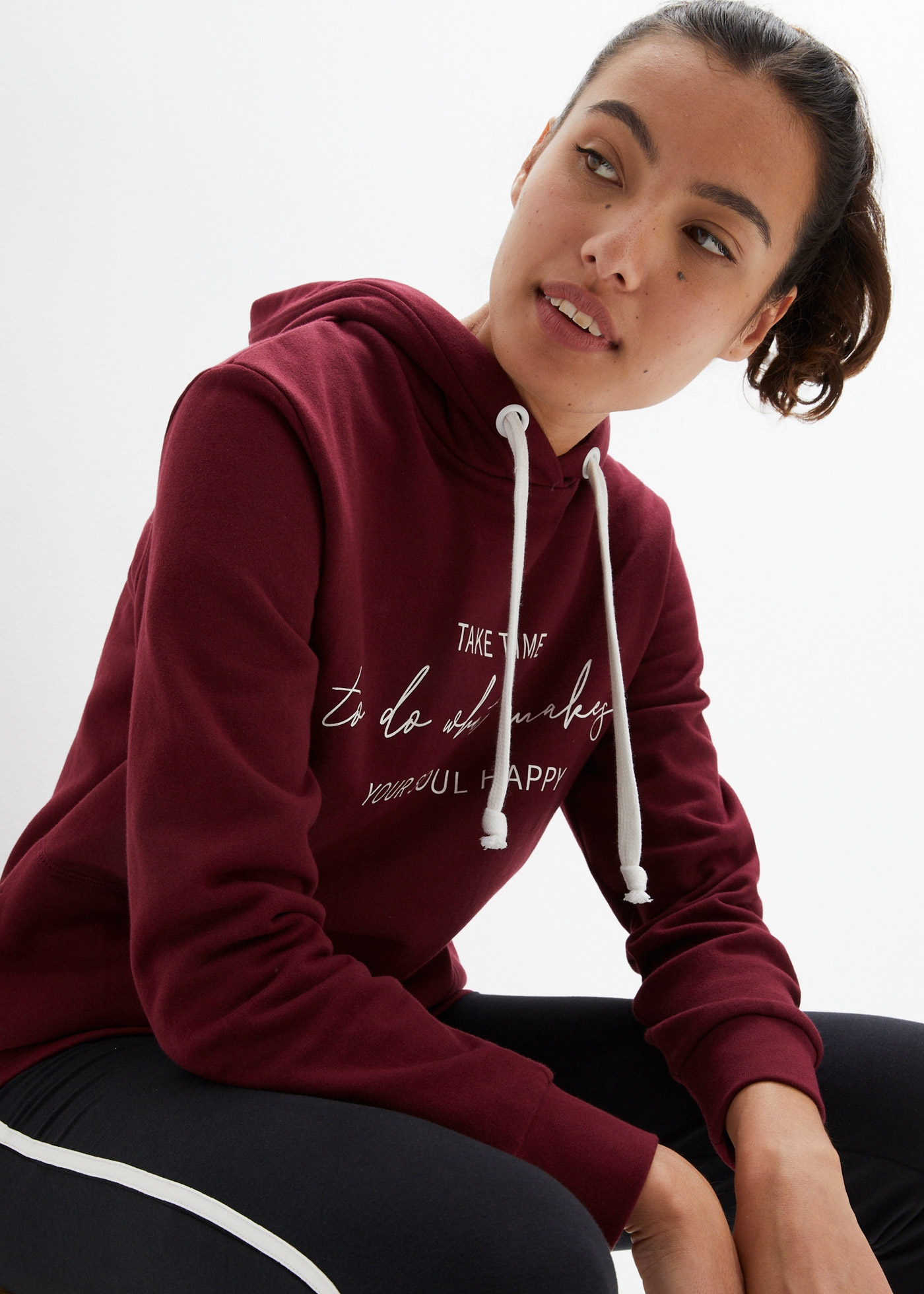 bonprix Jogging »Jogginganzug mit Long-Sweatshirt und Leggings (2-teilig)« ensemble deux pièces, sweat-shirt extra long, leggings 7/8