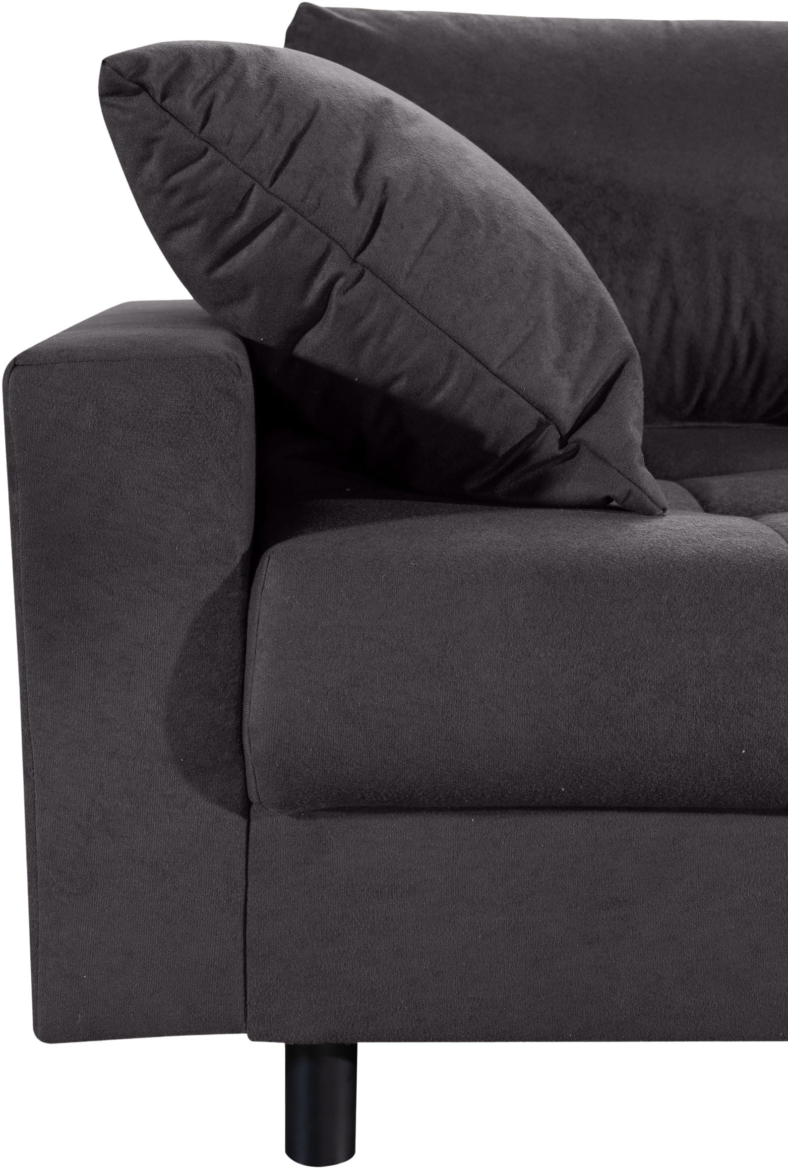 COLLECTION AB Canapé d'angle »Toni L-Form 274 cm« Set : canapé & pouf, 2 coussins décoratifs, ressorts Bonell
