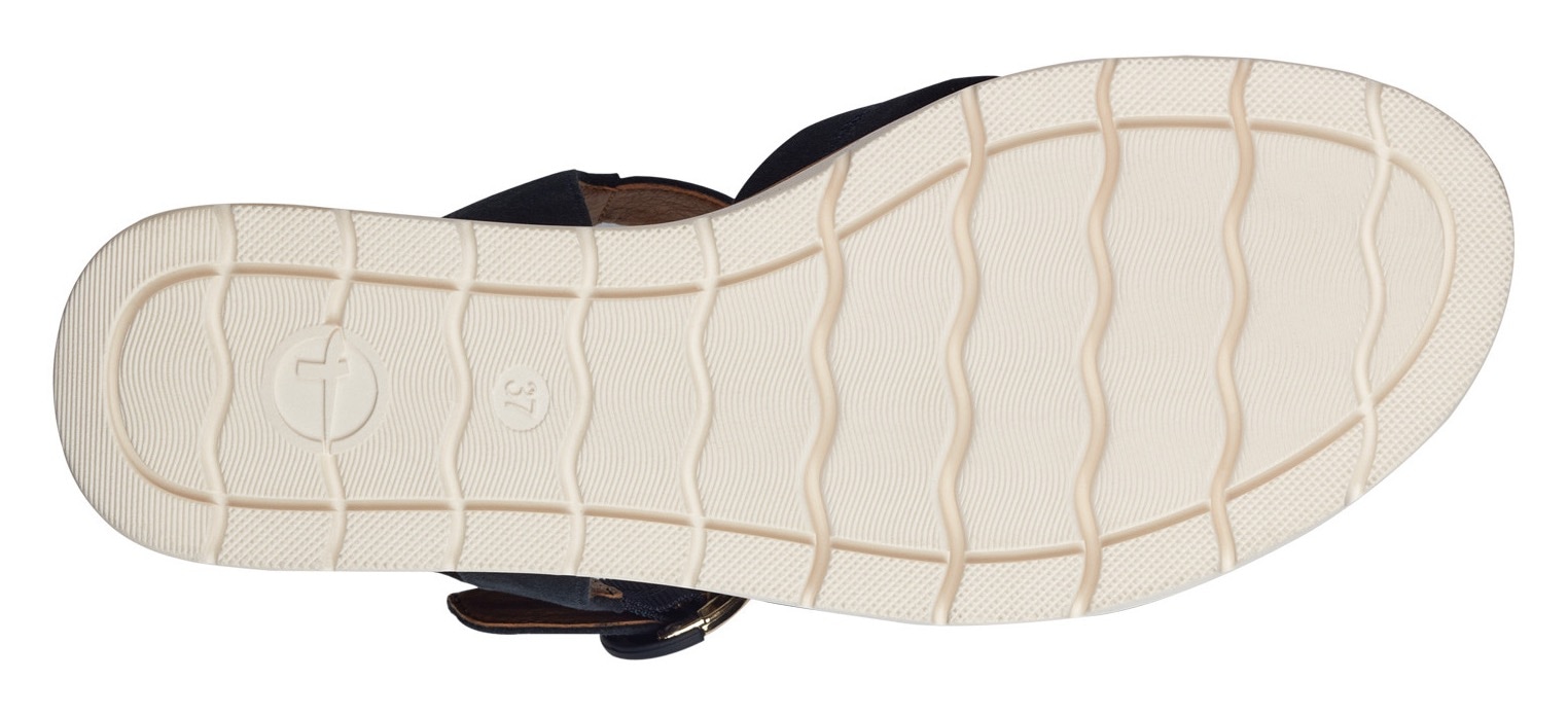 Tamaris Sandales compensées  , Sommerschuh, Riemchensandale mit Ziernähten