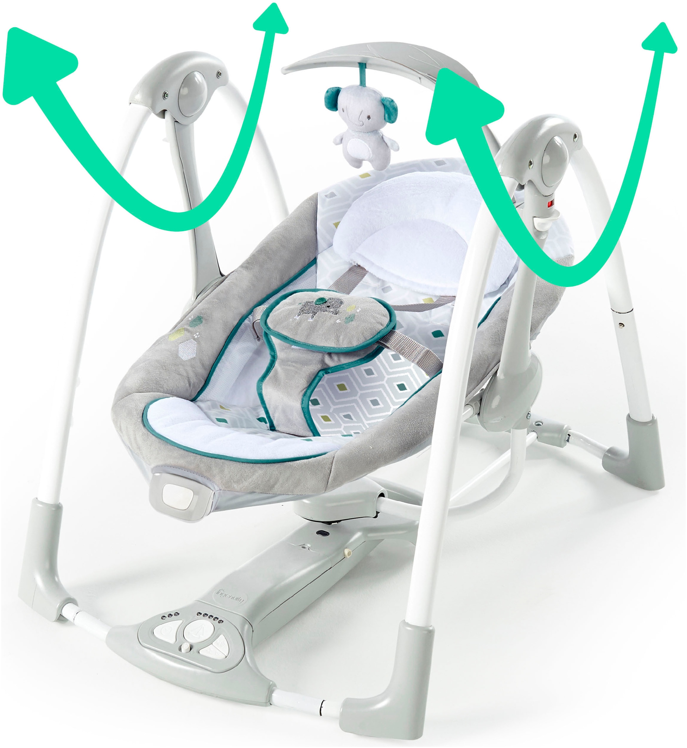 ingenuity Balançoire bébé »ConvertMe Swing-2-Seat Portable Swing - Nash« mit automatischer Schaukelfunktion und Sound-Effekt