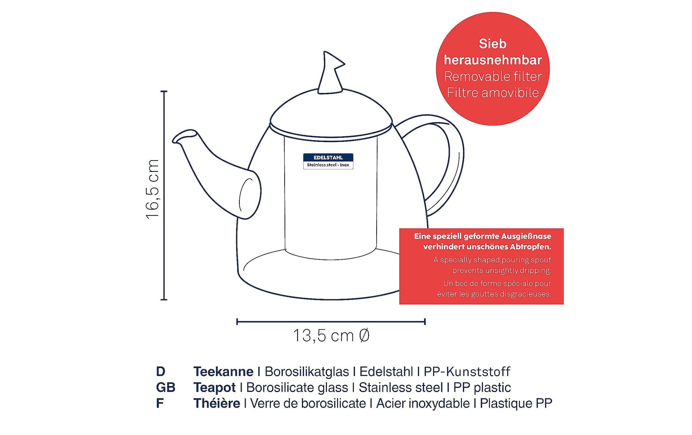 kela Théière »Aurora 1,3 Liter« 1,3 l