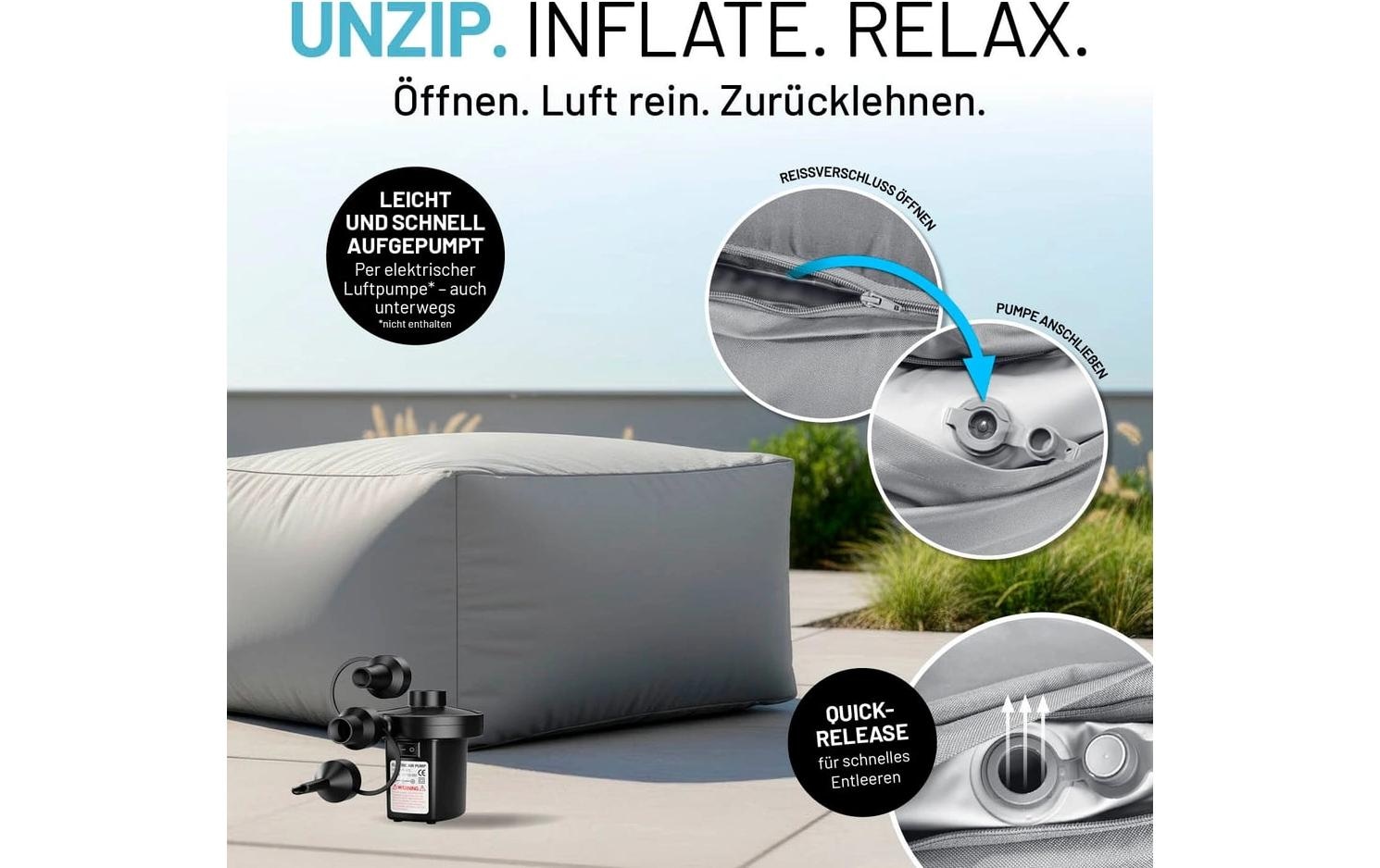 Lumaland Sitzsack »In-& Outdoor 60 x 45 x 35 cm«