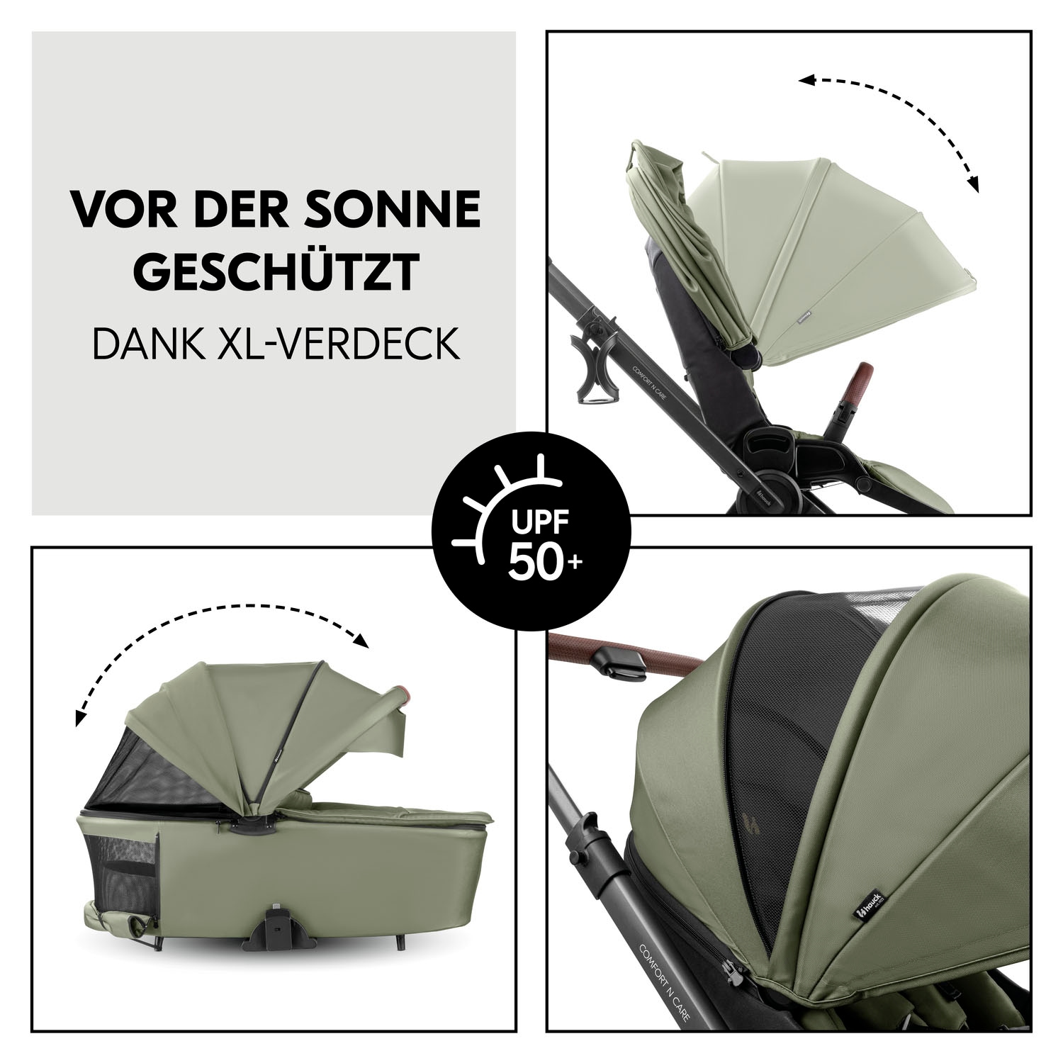 Hauck Kombi-Kinderwagen »Comfort N Care« 22 kg Belastbarkeit bis 22 kg