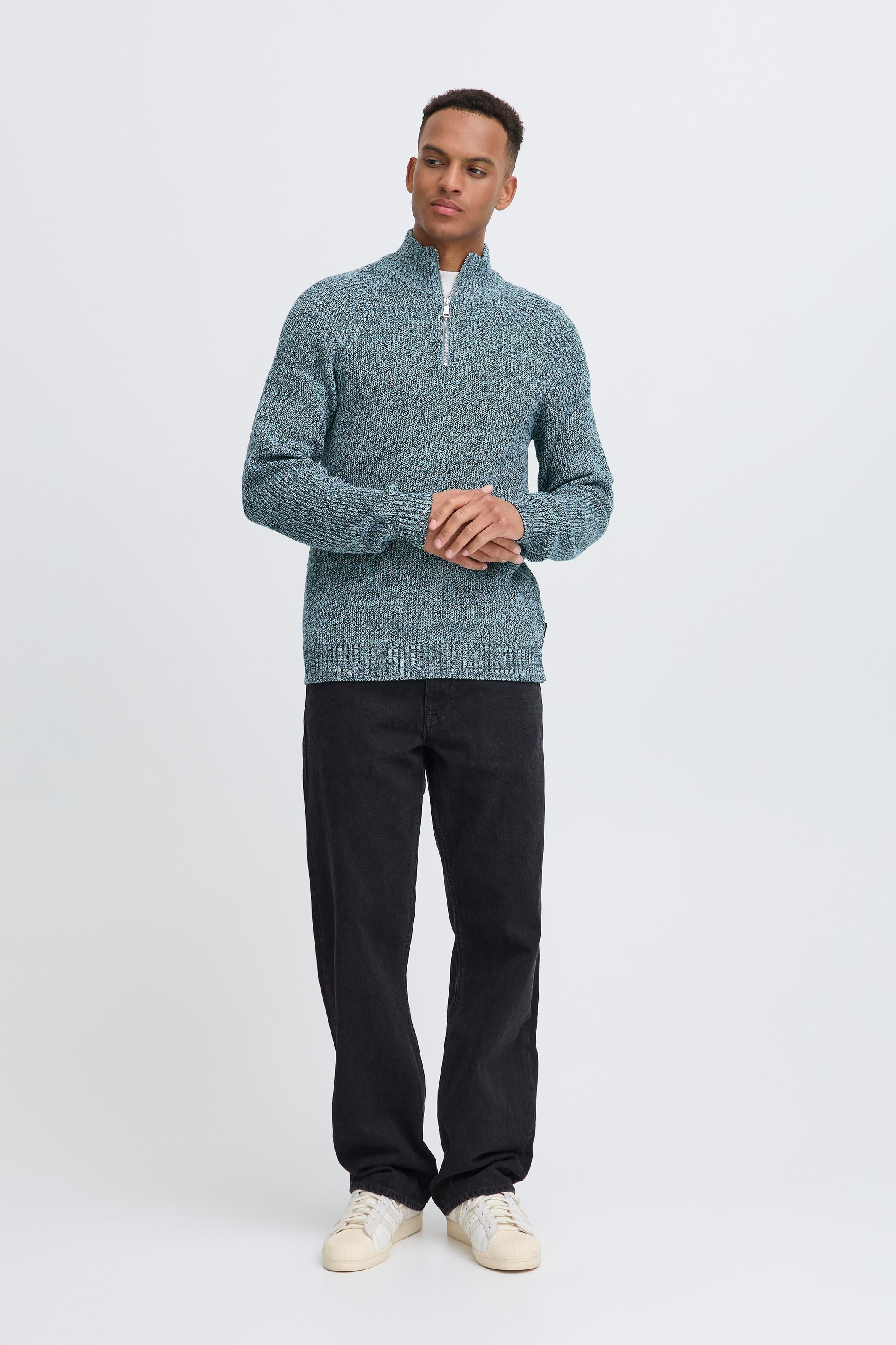 Blend Stehkragenpullover »BHDARIK HALFZIPP« mit Reissverschluss, aus Baumwolle, Regular Fit, unifarben