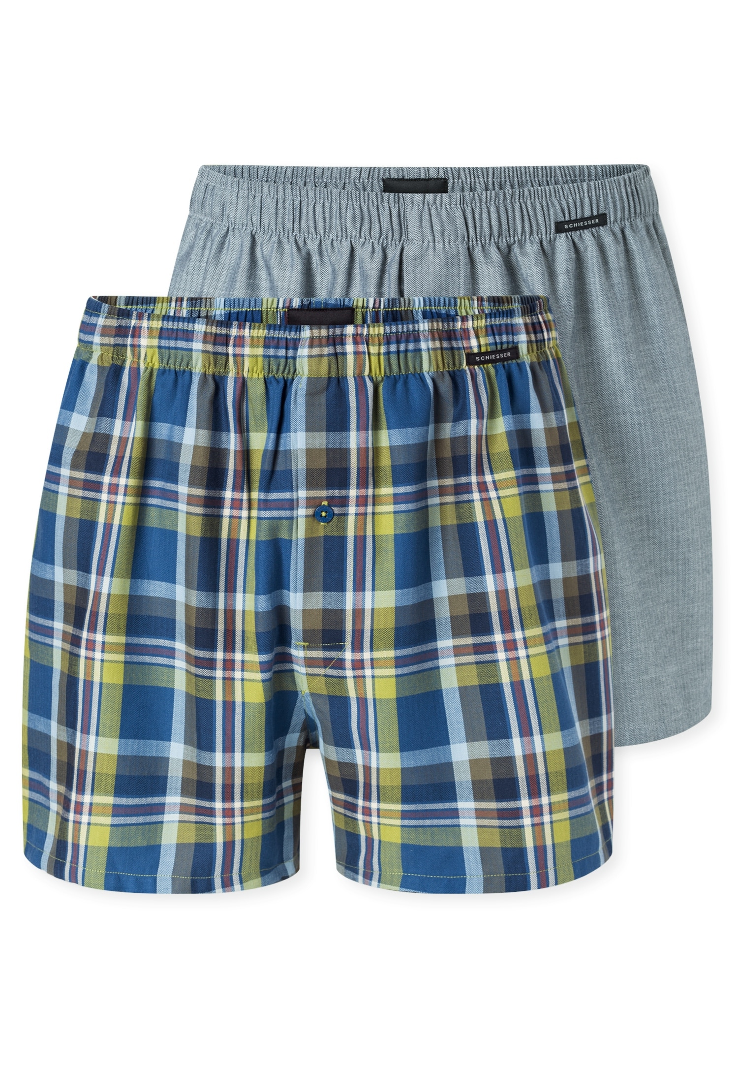 Schiesser Boxer ample »Boxershorts Multipack« Eingriff mit Knopf, elastischer Bund, lockere Passform