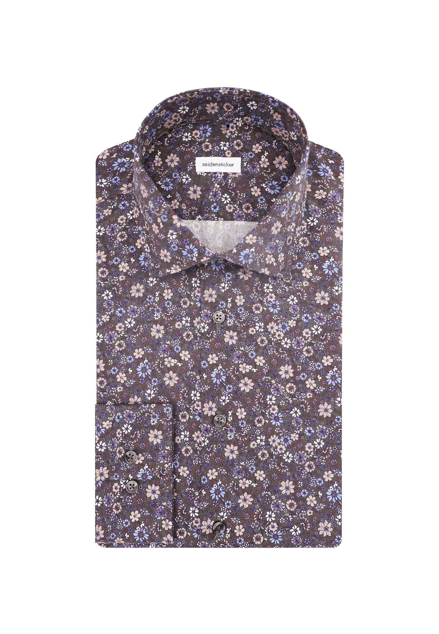 seidensticker Chemise d'affaires »Slim« Slim 1/1 Kentkragen Floral